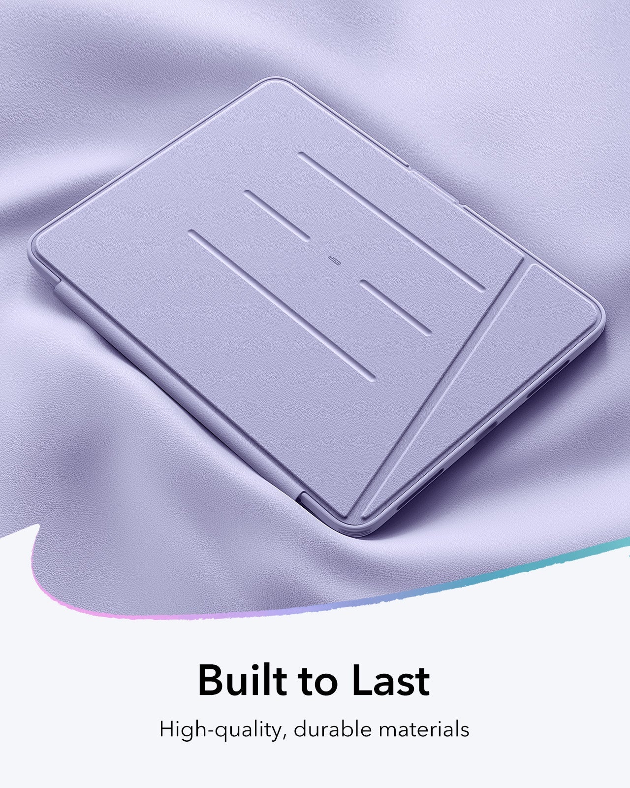 iPad Air 13" (M4) 2026 Flip Magnetic Case with Pencil Holder - Light Purple - Image 9