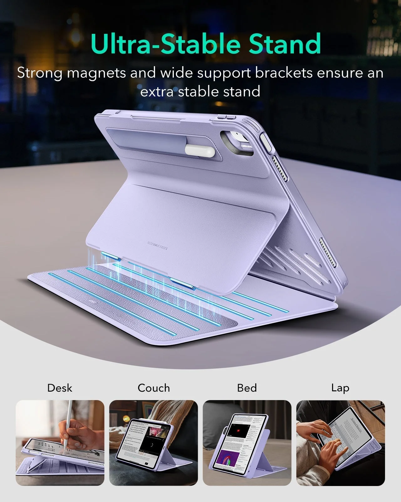 iPad Air 13" (M4) 2026 Shift Magnetic Case - Light Purple - Image 4