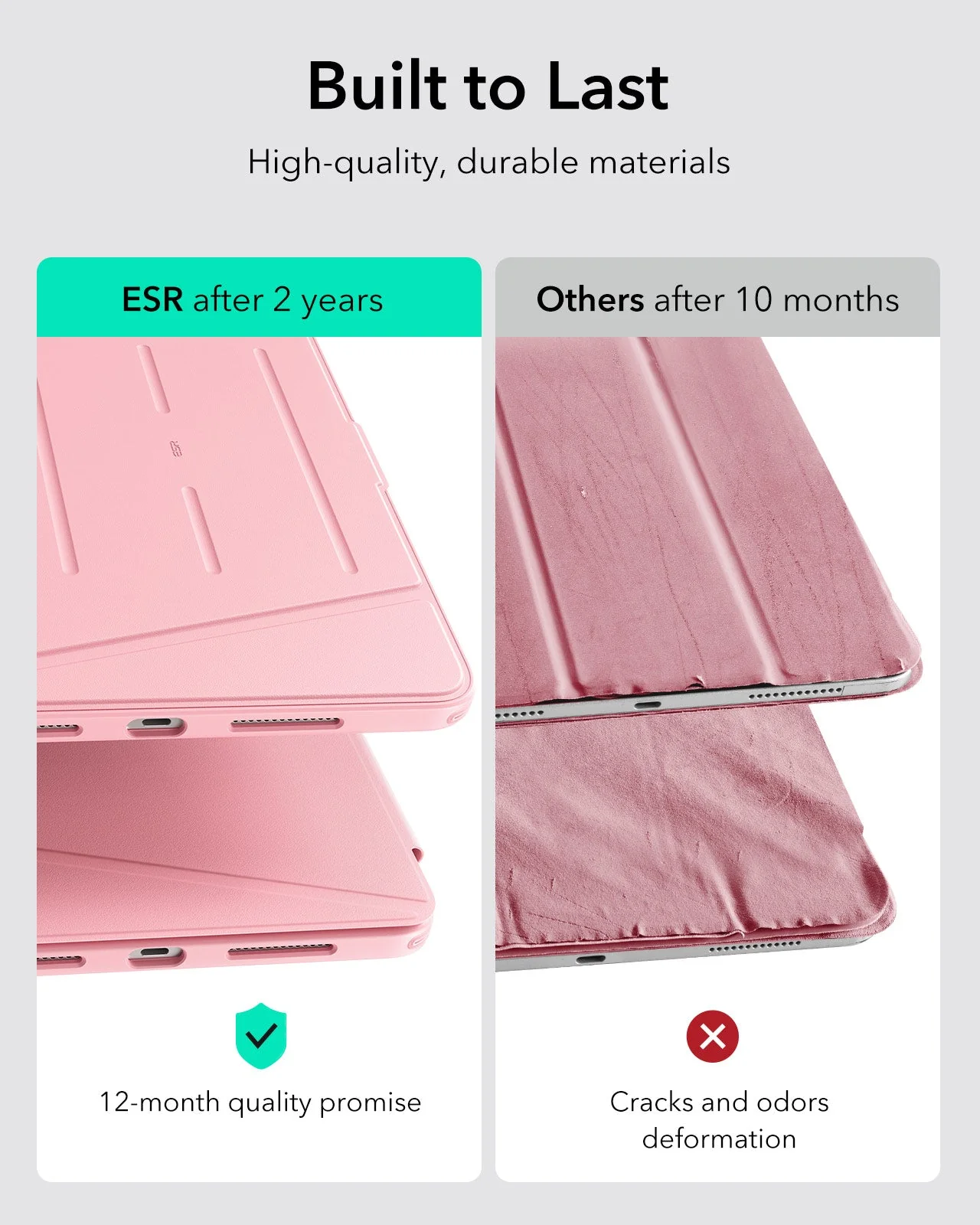 iPad Pro 11" (2024) Flip Magnetic Case with Pencil Holder - Pink - Image 6