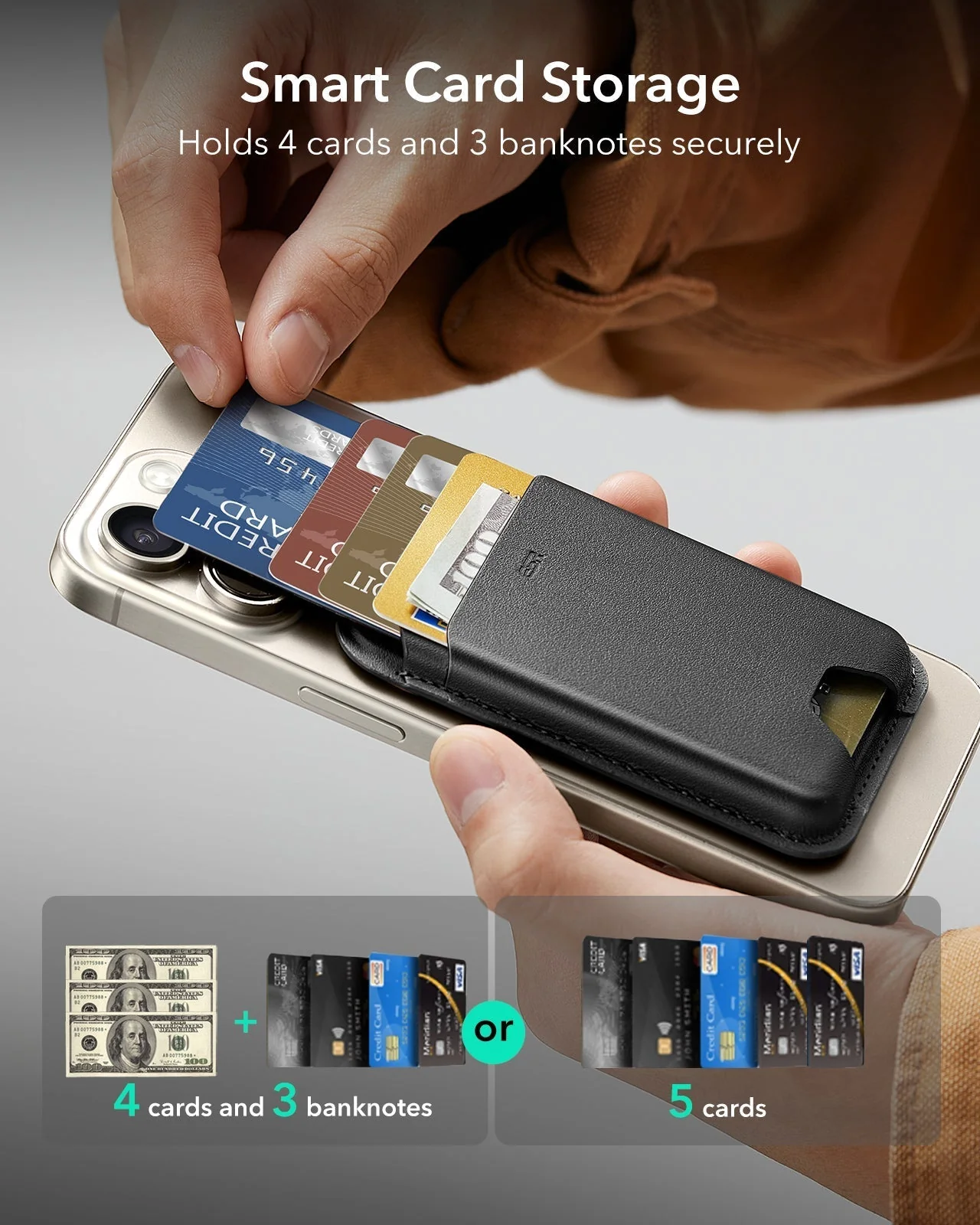 Magnetic Wallet Boost (HaloLock) - Black - Image 4