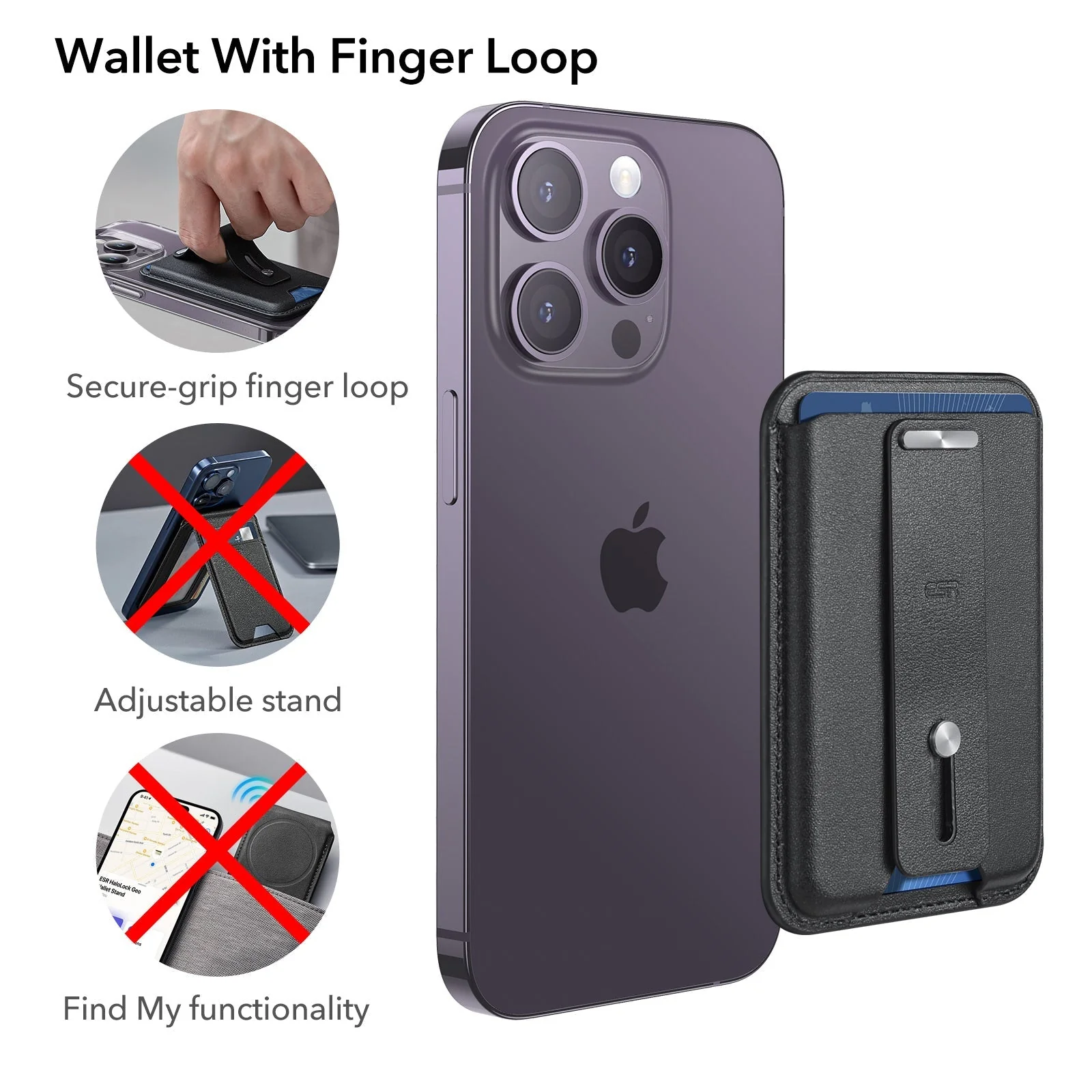 Magnetic Wallet (HaloLock) - Black Carbon Fiber - Image 2