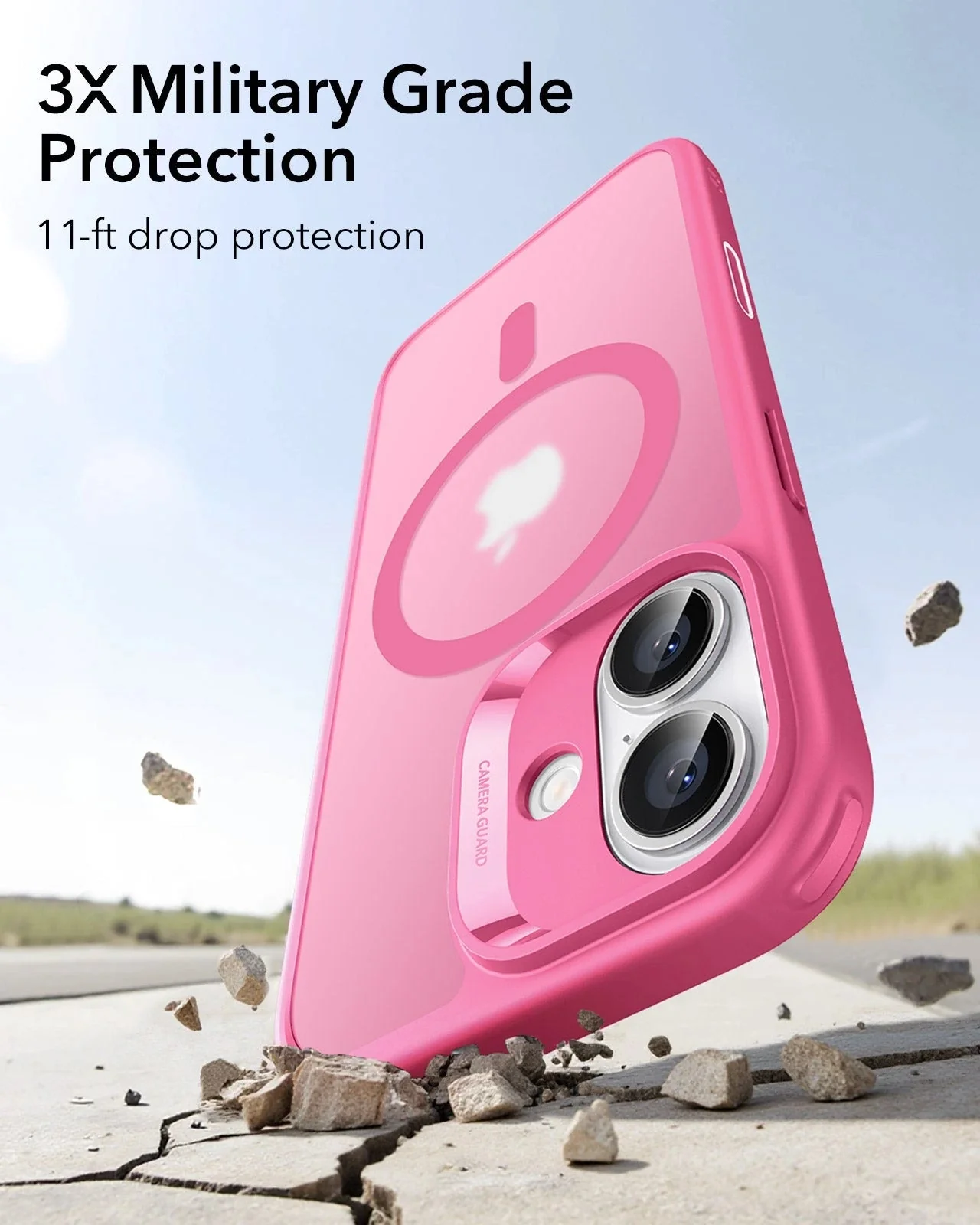 iPhone 17 Classic Hybrid Magnetic Case (Camera Control) - Frosted Pink - Image 4