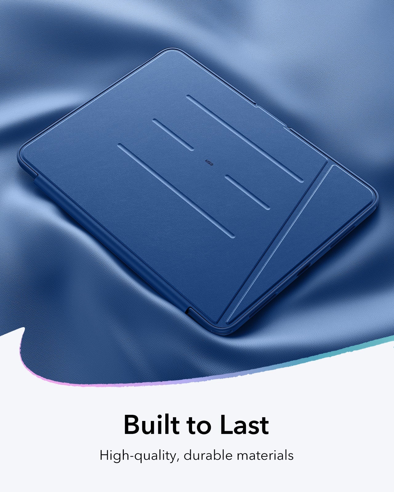 iPad 11" (A16) 2025 Bundle Flip Magnetic Case with Pencil Holder & Armorite® Paper-Feel Protection - Navy Blue - Image 9