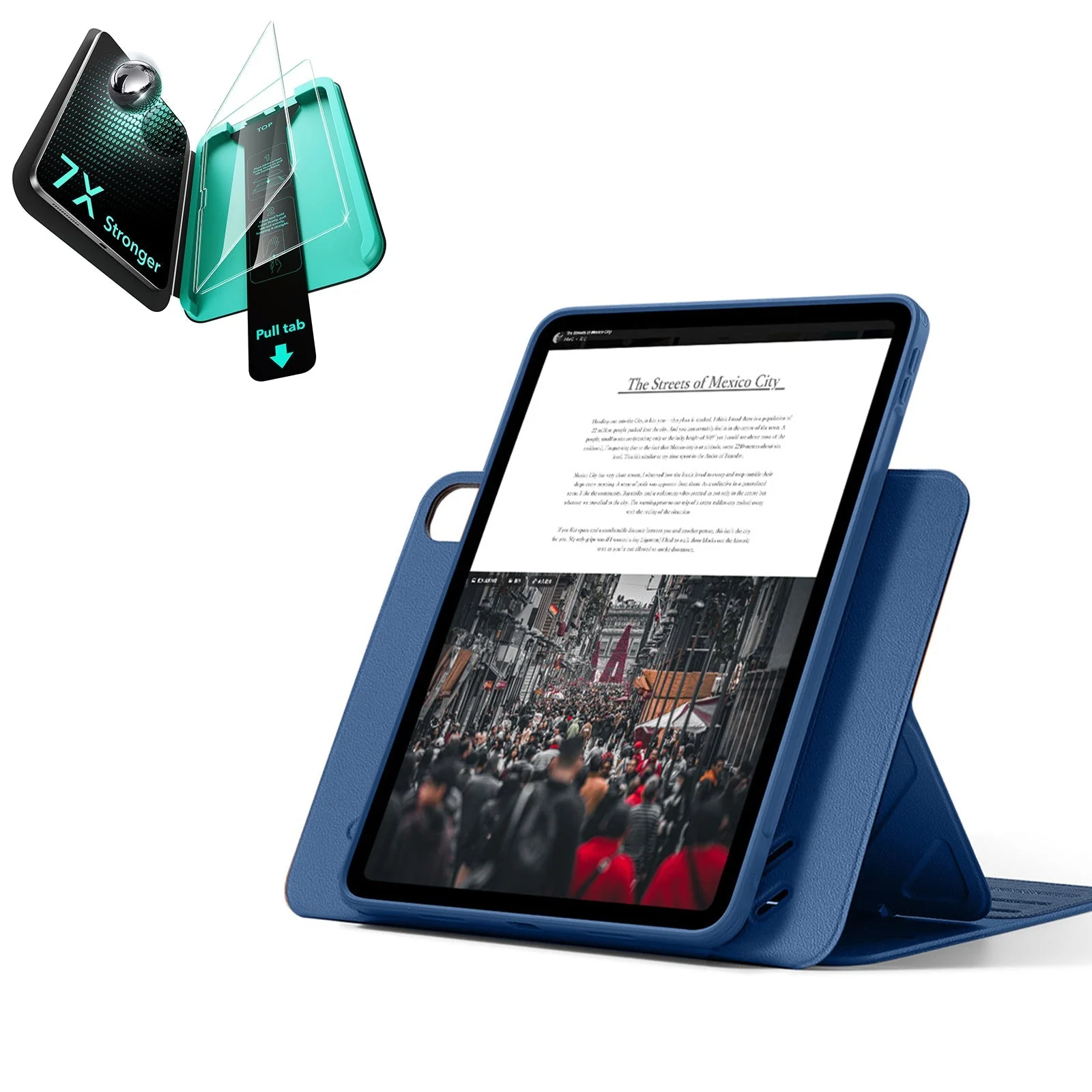 iPad Air 11" (M3) 2025 Bundle Shift Magnetic Case & Armorite® Protection - Navy Blue
