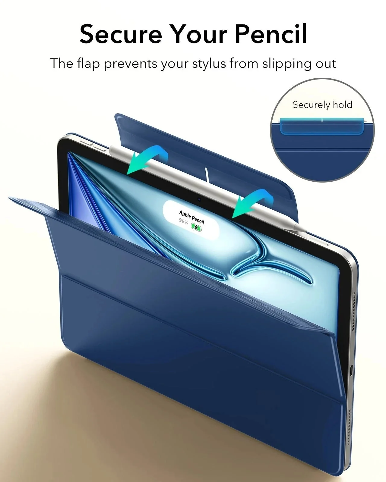 iPad Air 11" (M4) 2026 Rebound Magnetic Case - Navy Blue - Image 5