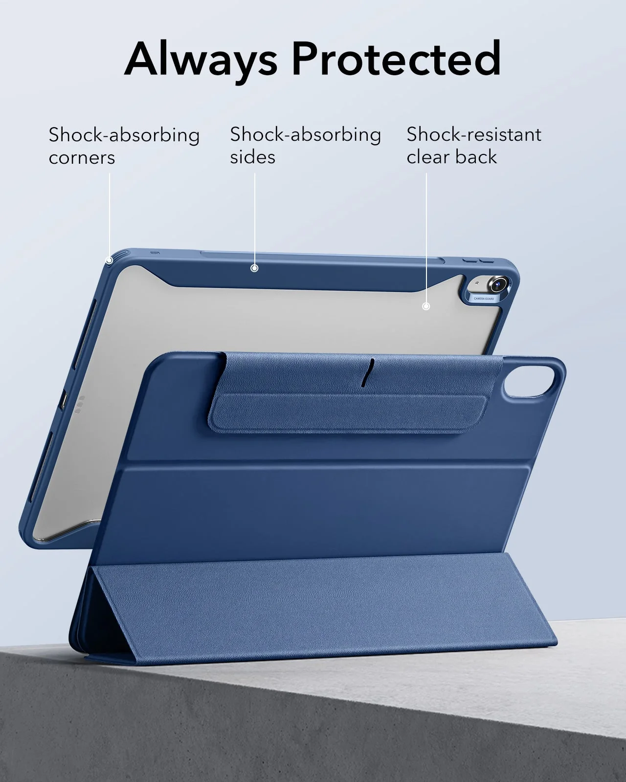 iPad Air 13" (M4) 2026 Rebound Hybrid Case 360 - Navy Blue - Image 7