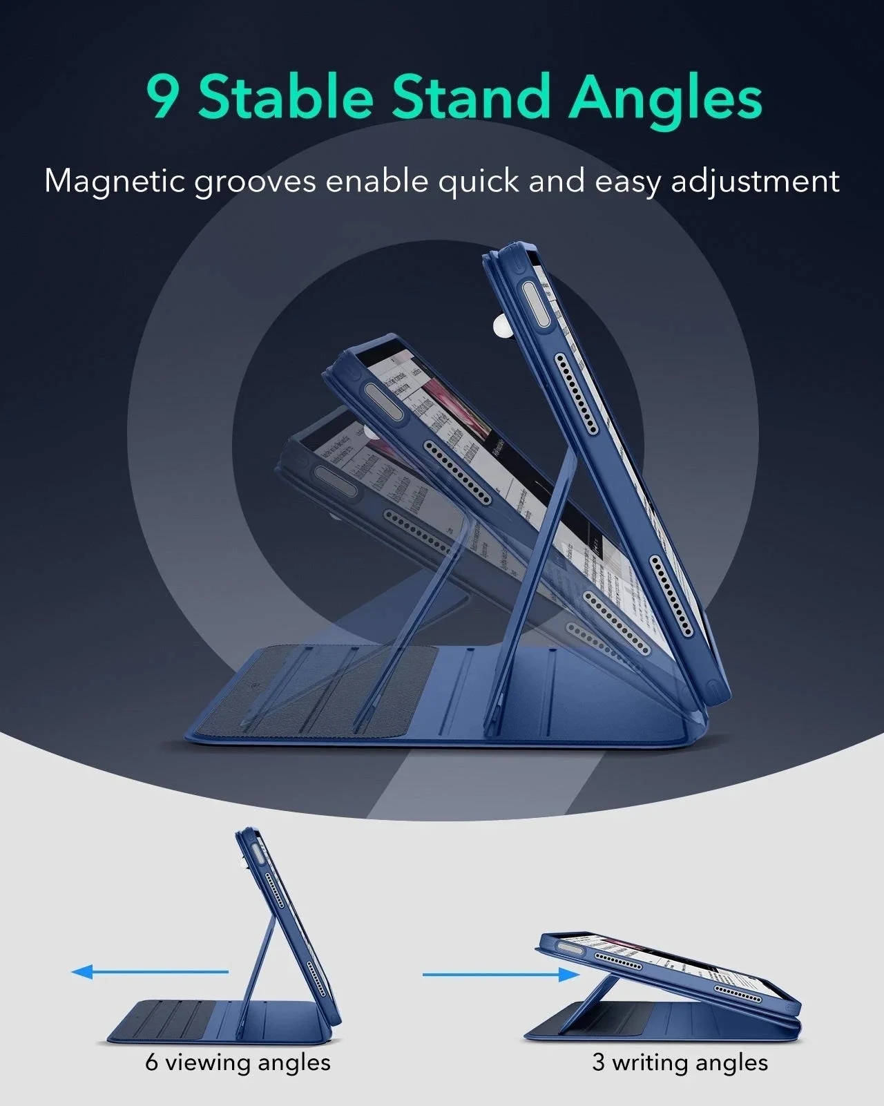 iPad Air 13" (M4) 2026 Shift Magnetic Case - Navy Blue - Image 7