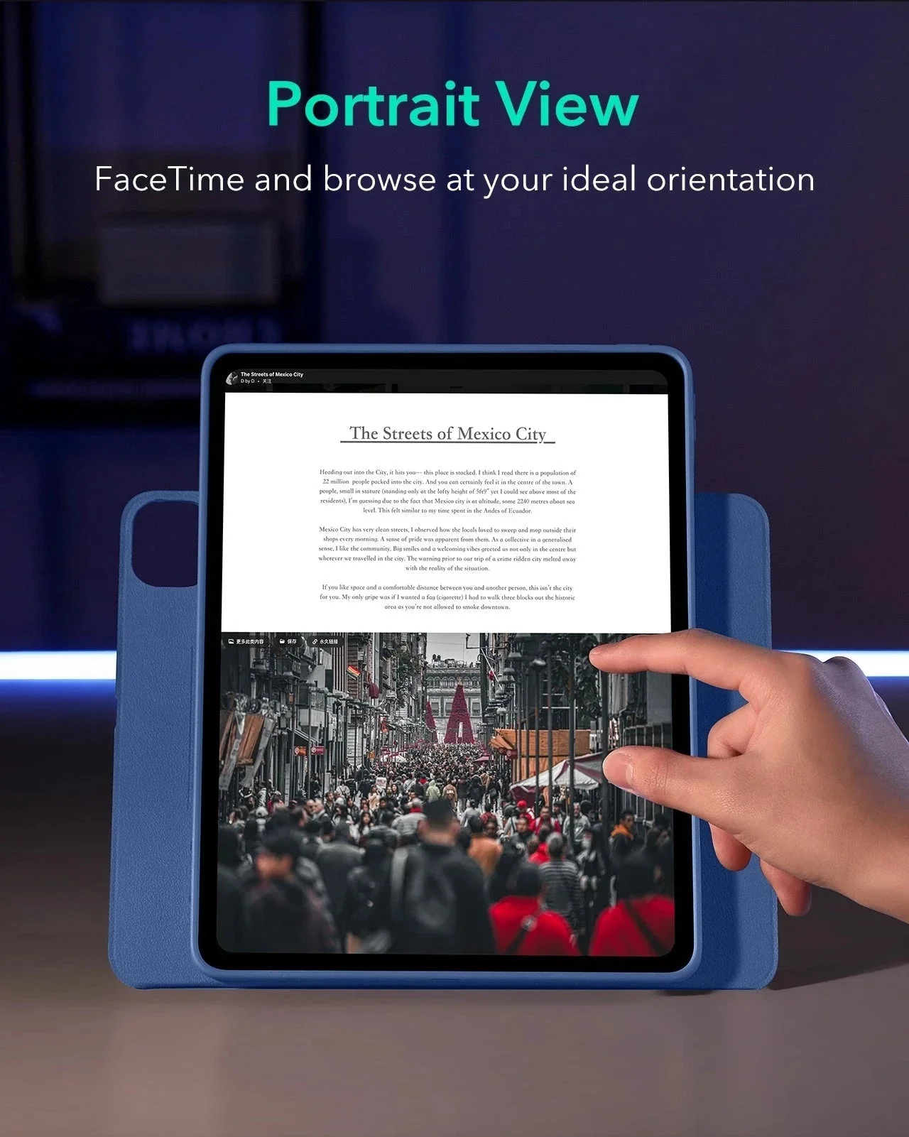 iPad Pro 13ʺ (2025) Shift Magnetic Case - Navy Blue - Image 5