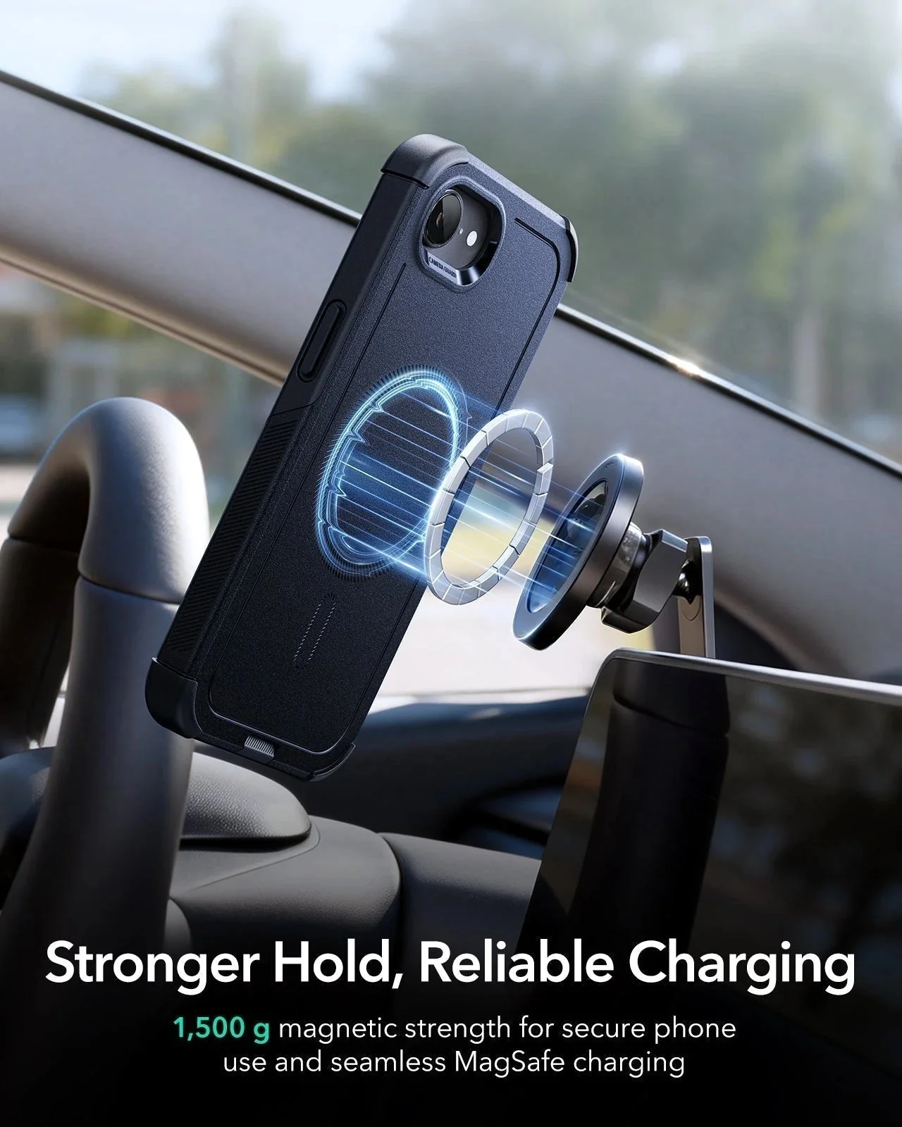 iPhone 17e Bundle Cyber Tough Magnetic Case  & Armorite® Screen Protector - Navy Blue - Image 7