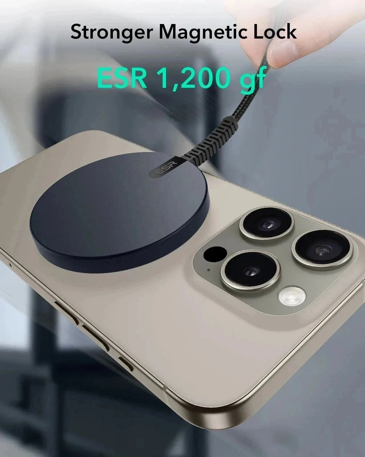 iPhone Air Bundle Cyber Tough Magnetic Case (Camera Control, Stash Stand) and Magnetic Charging Pad (Qi2) - Navy Blue - Image 5