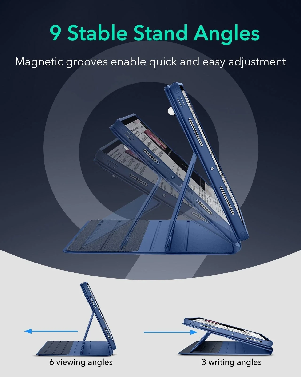 iPad Pro 13" (2025) Bundle Shift Magnetic Case & Armorite® Protection - Navy Blue - Image 7