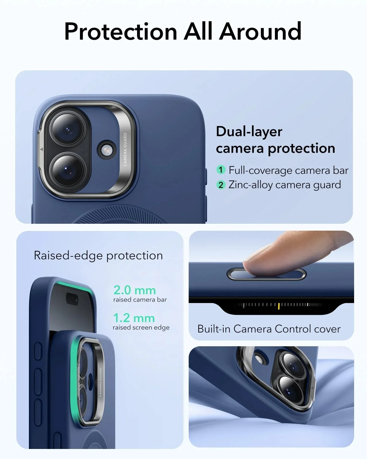iPhone 17 Cloud Soft Magnetic Case (Camera Control, Stash Stand) - Navy Blue - Image 4