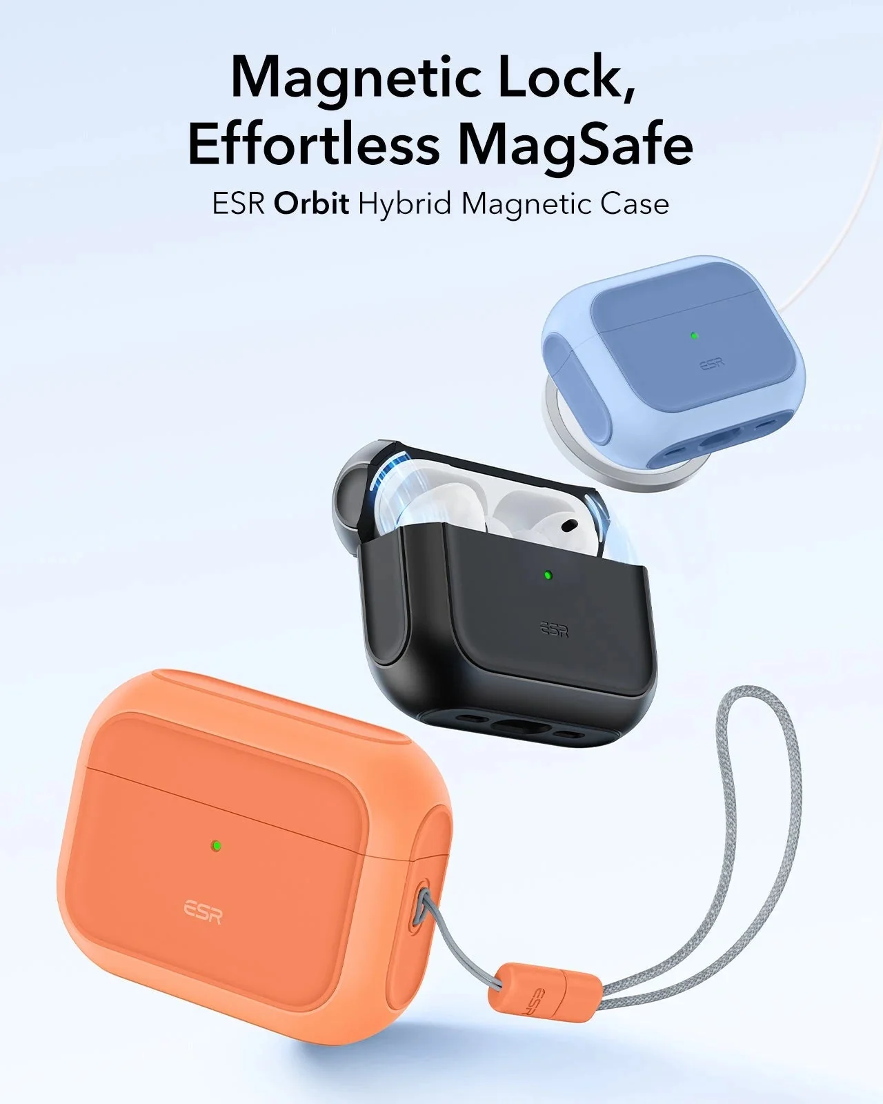 AirPods Pro 3 Orbit Hybrid Magnetic Case - Orange - Image 3