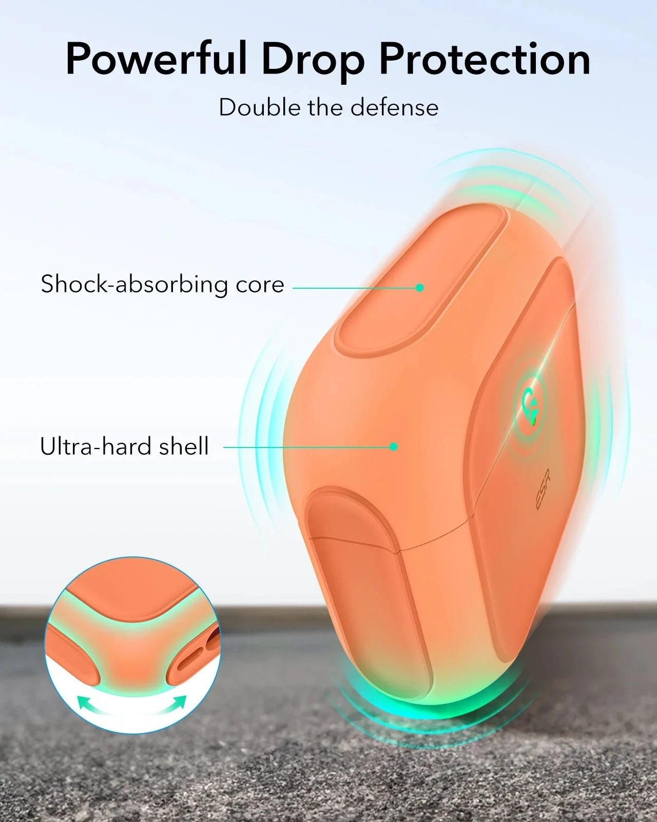 AirPods Pro 3 Orbit Hybrid Magnetic Case - Orange - Image 6