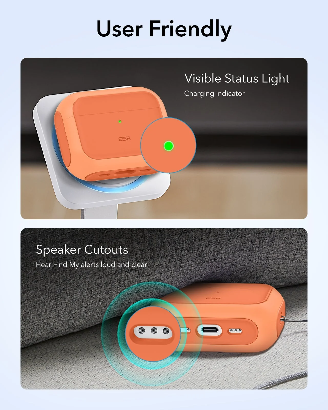 AirPods Pro 3 Orbit Hybrid Magnetic Case - Orange - Image 9