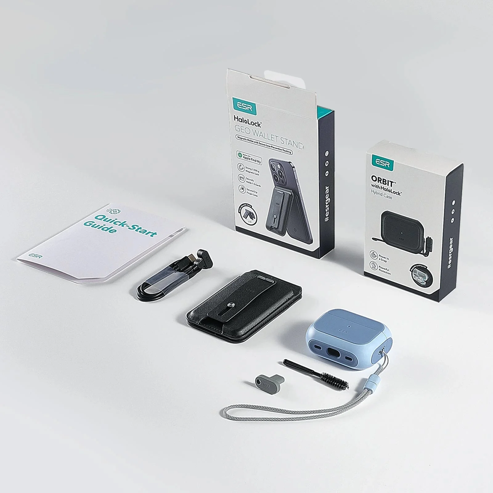 Orbit Hybrid Everyday-Carry Bundle for AirPods Pro (2023/2022/2019) - Titanium - Image 2