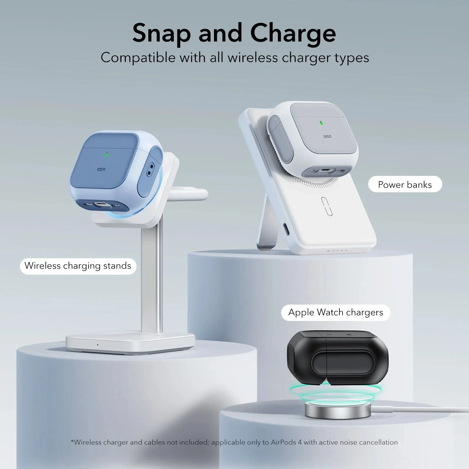 Orbit Hybrid Snap-and-Charge Bundle for AirPods 4 - Blue - Image 7