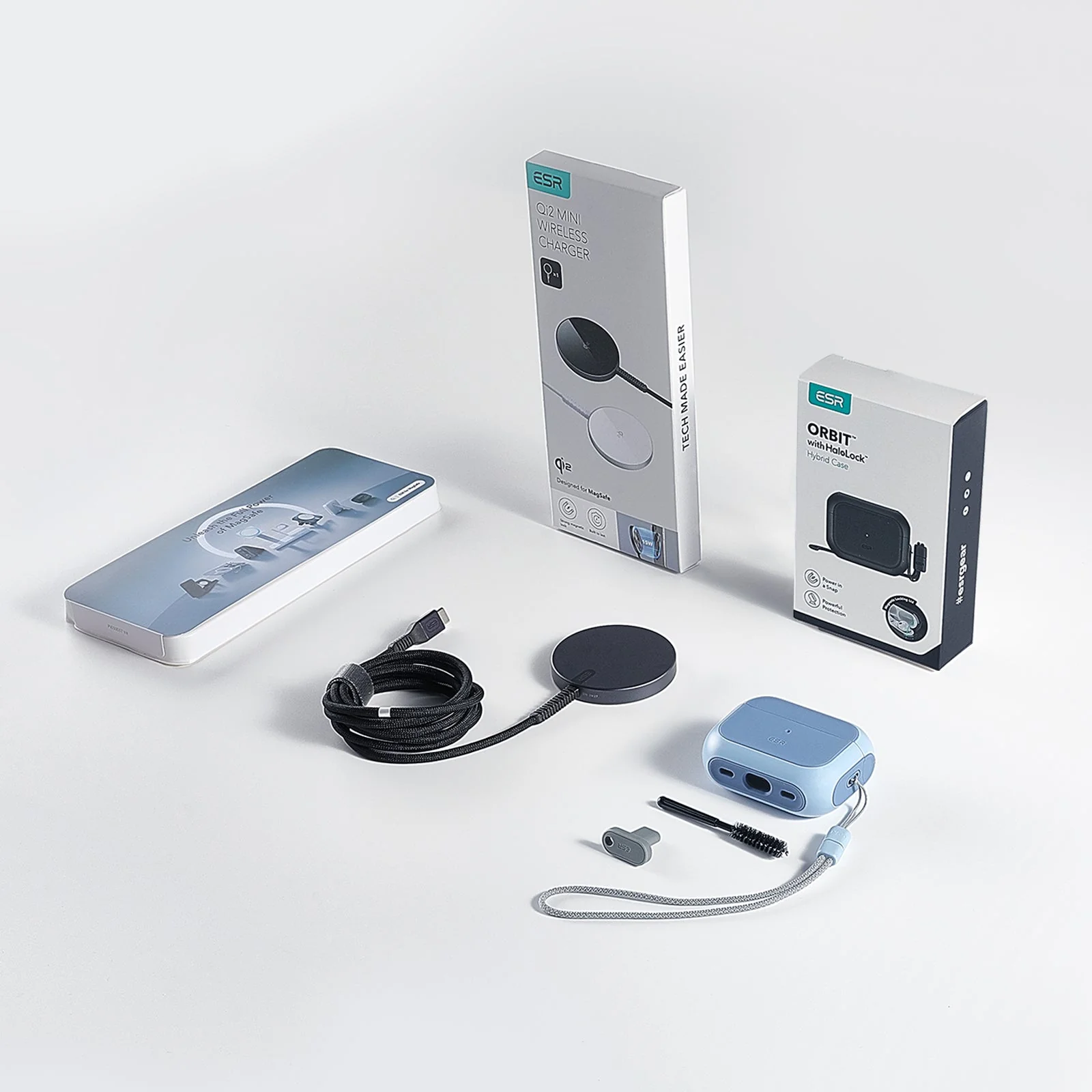 Orbit Hybrid Snap-and-Charge Bundle for AirPods Pro (2023/2022/2019) - Titanium - Image 2