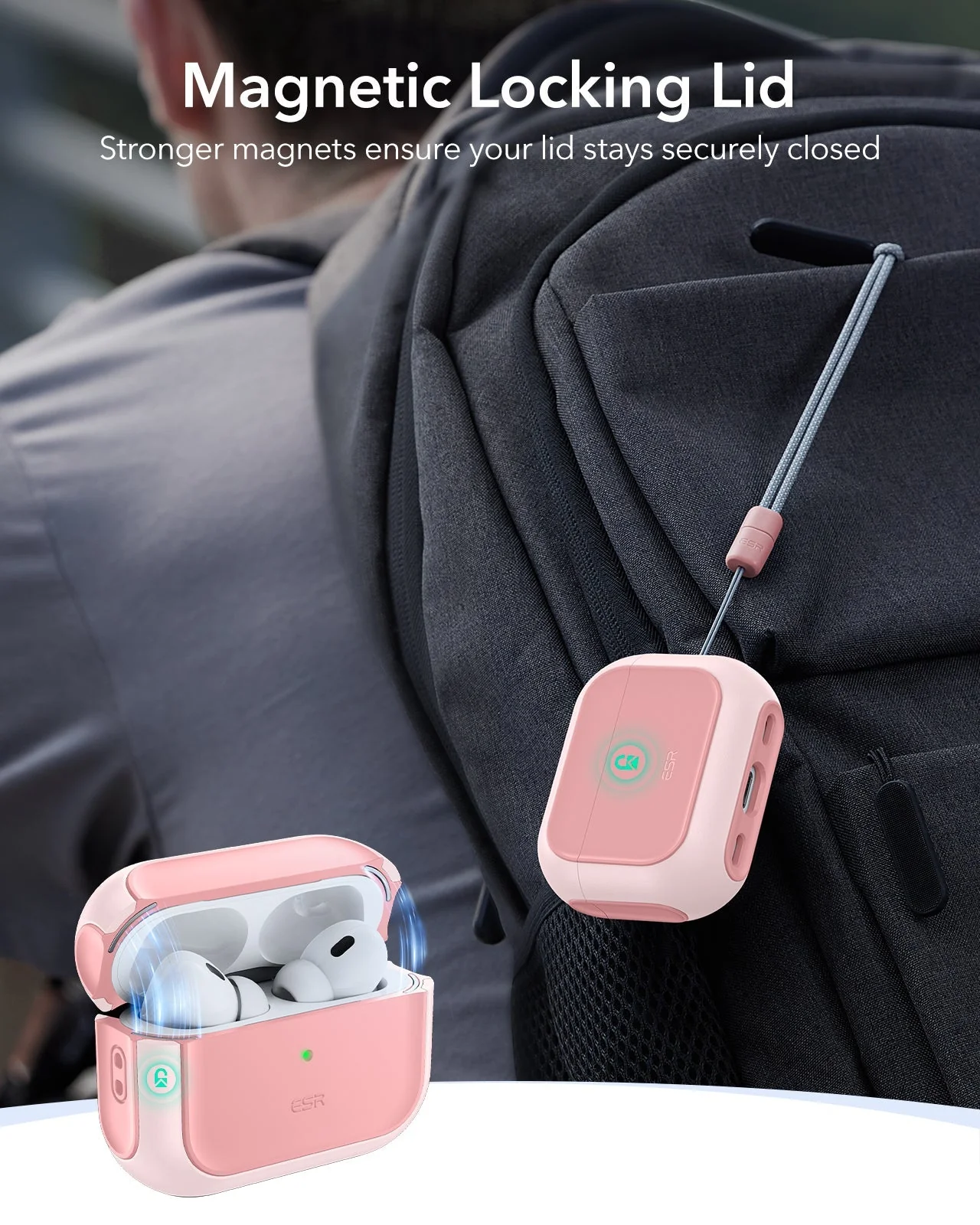 AirPods Pro 3 Orbit Hybrid Magnetic Case - Pink - Image 9