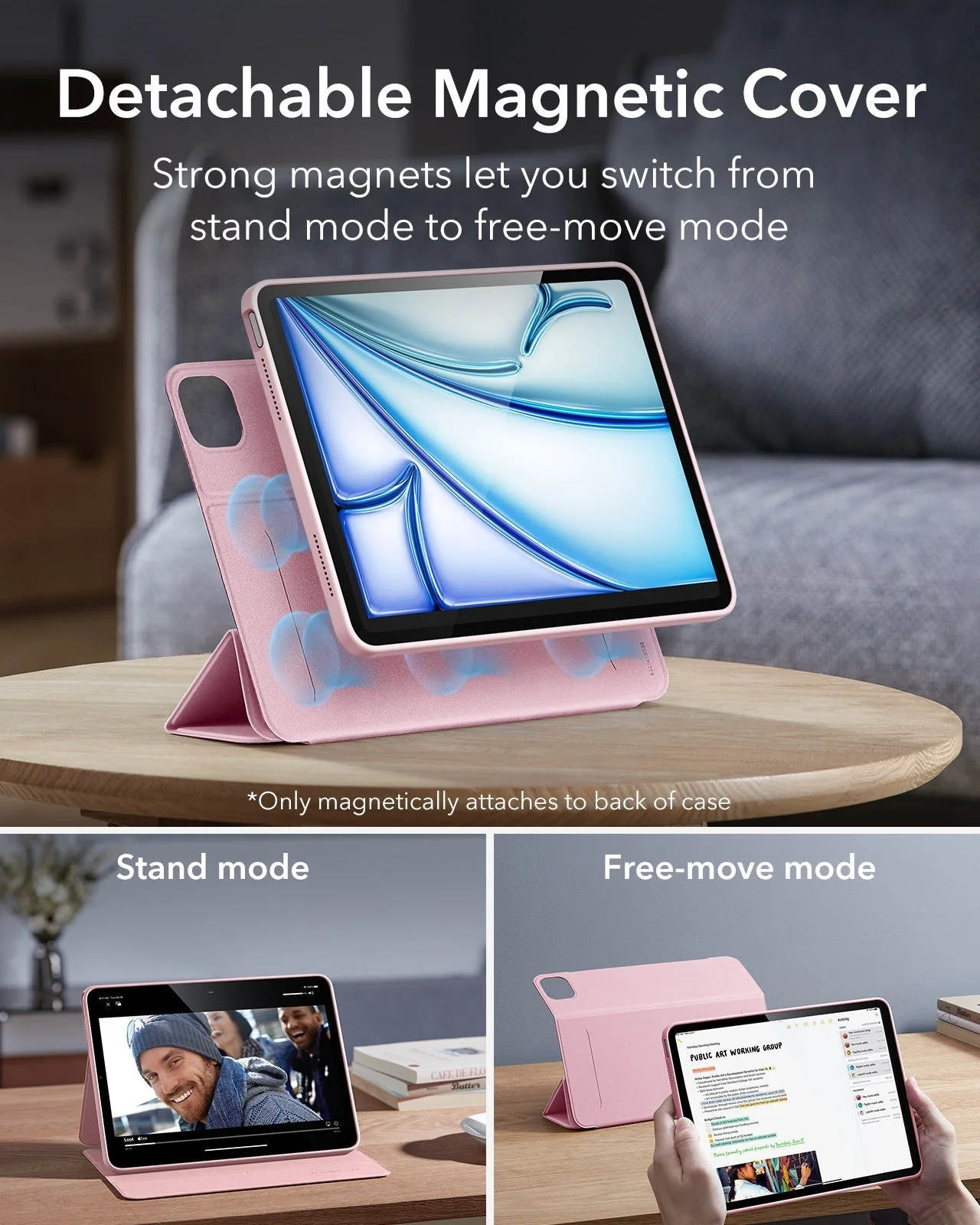 iPad Air 11" (M4) 2026 Rebound Hybrid Case 360 - Pink - Image 4
