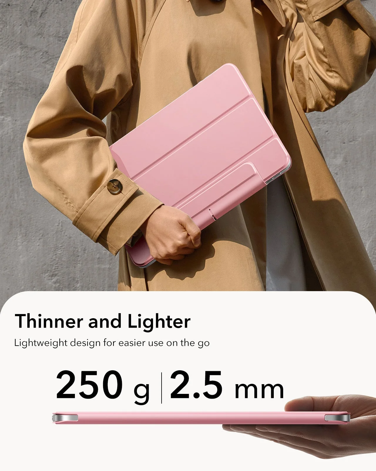 iPad Air 11" (M4) 2026 Rebound Magnetic Case - Pink - Image 4