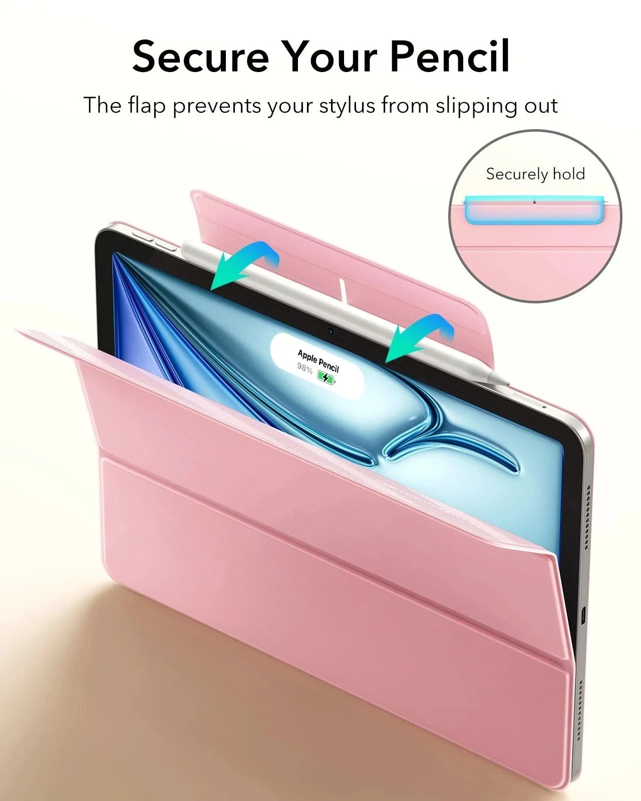 iPad Air 11" (M4) 2026 Rebound Magnetic Case - Pink - Image 5