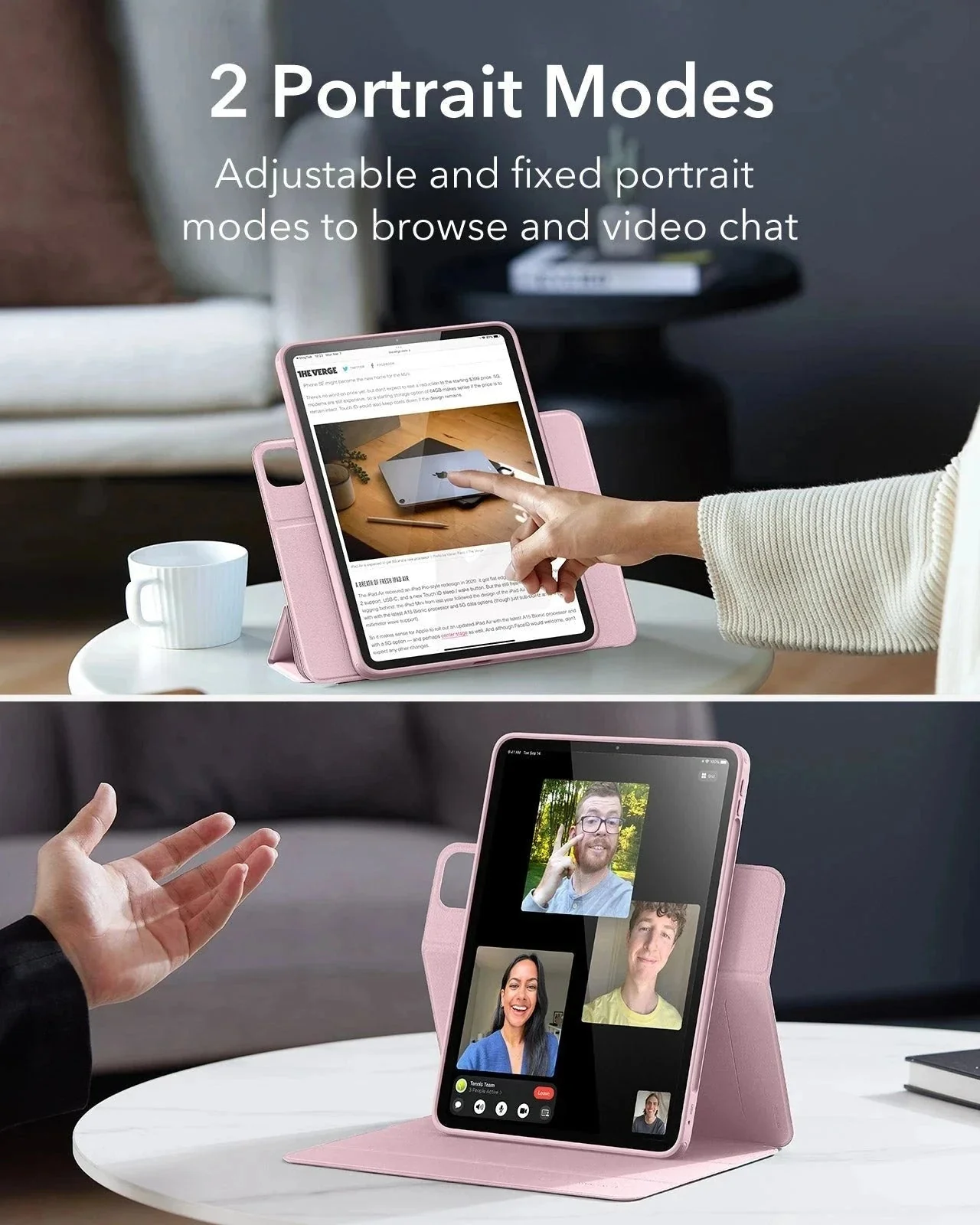 iPad Pro 11ʺ (2025) Rebound Case and Screen Protector Bundle - Pink - Image 6