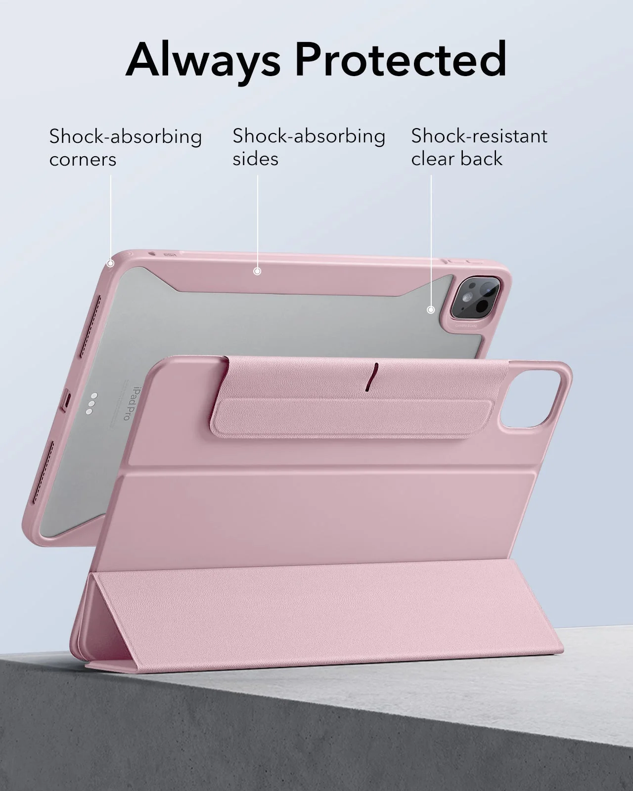 iPad Pro 11ʺ (2025) Rebound Case and Screen Protector Bundle - Pink - Image 7