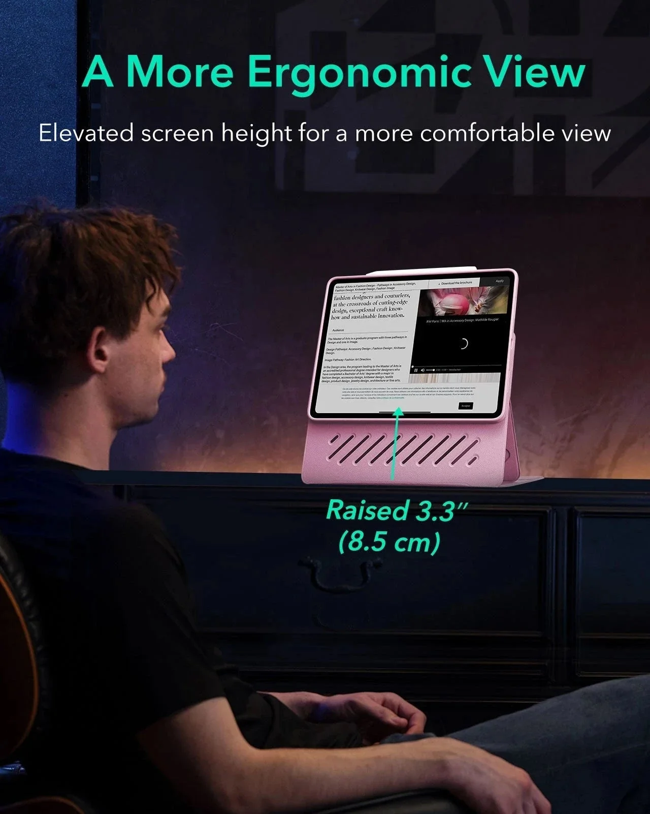 iPad Pro 13ʺ (2025) Shift Transformation with Digital Pencil Bundle - Pink - Image 4