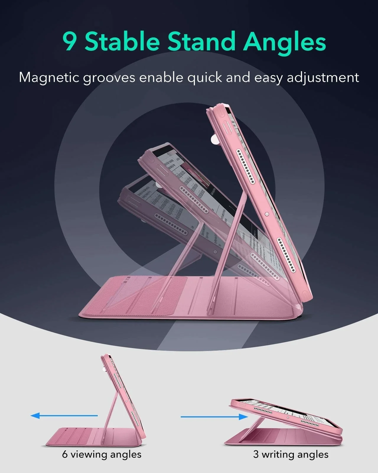 iPad Pro 13" (2025) Bundle Shift Magnetic Case & Armorite® Paper-Feel Protection - Pink - Image 7