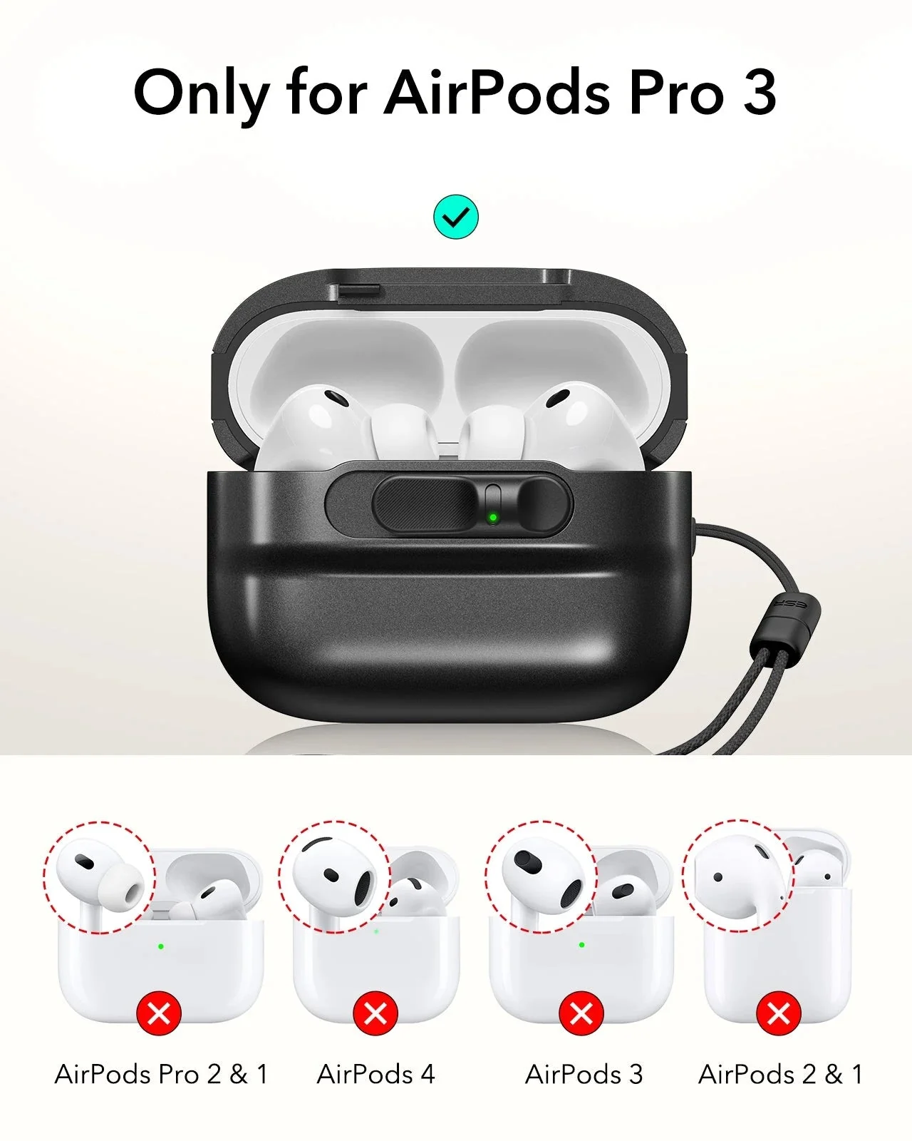 AirPods Pro 3 Pulse FlickLock Magnetic Case - Black - Image 2