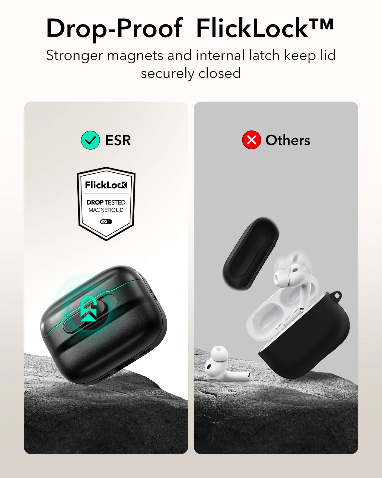 AirPods Pro 3 Pulse FlickLock Magnetic Case - Black - Image 4