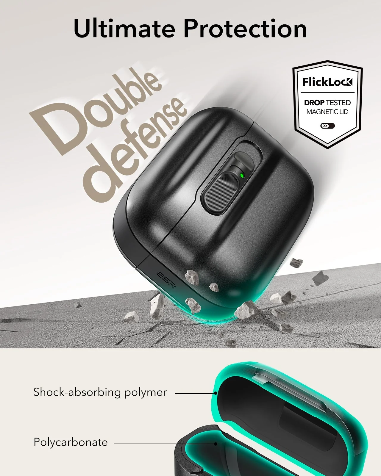 AirPods Pro 3 Pulse FlickLock Magnetic Case - Black - Image 6