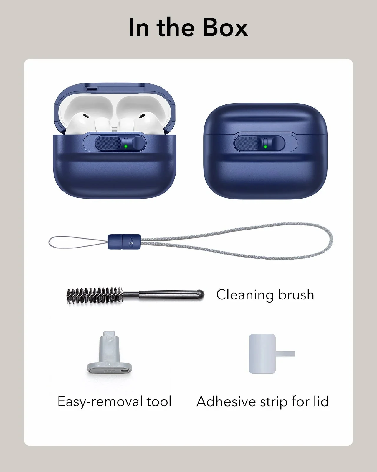 AirPods Pro 3 Pulse FlickLock Magnetic Case - Navy Blue - Image 10