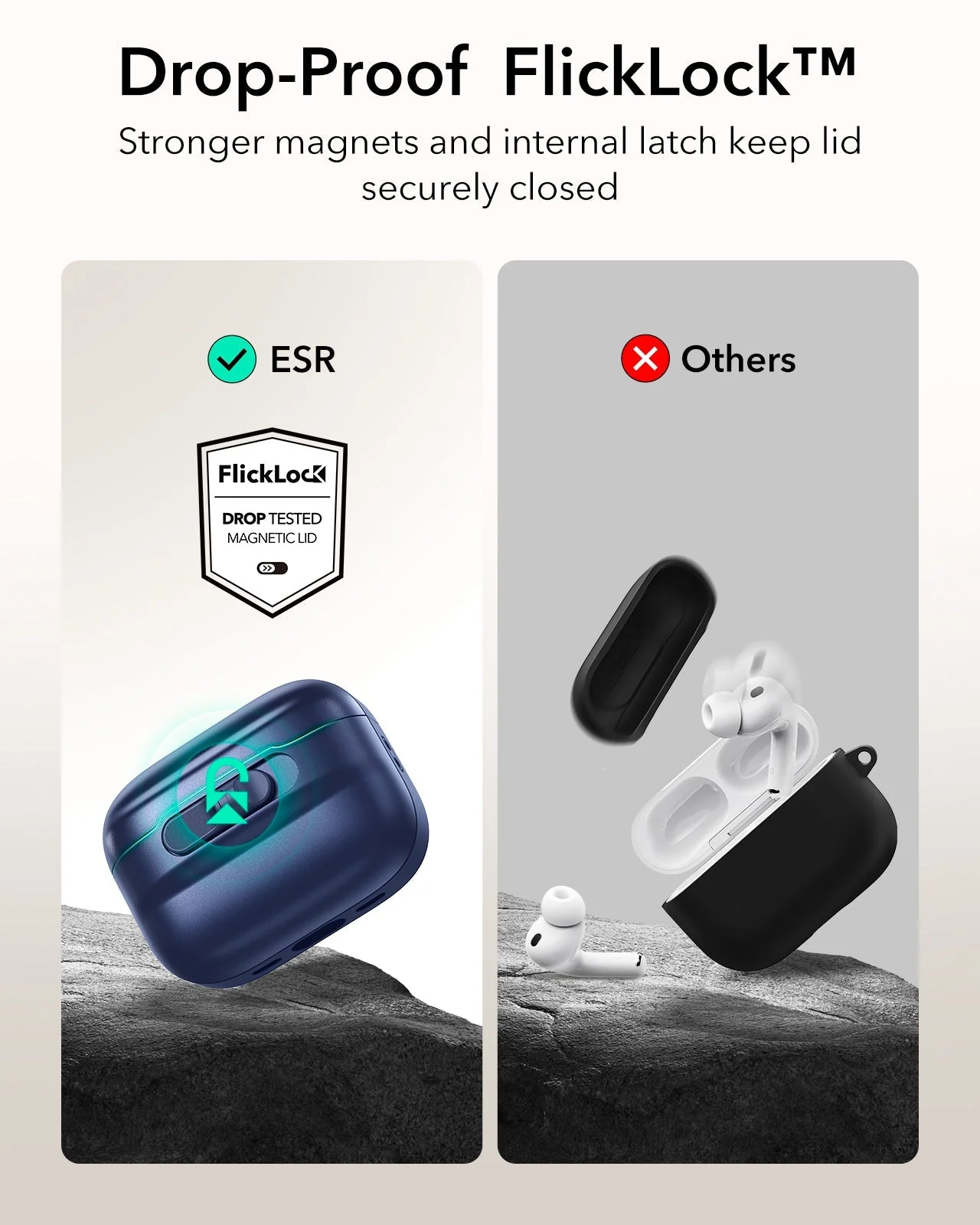 AirPods Pro 3 Pulse FlickLock Magnetic Case - Navy Blue - Image 4