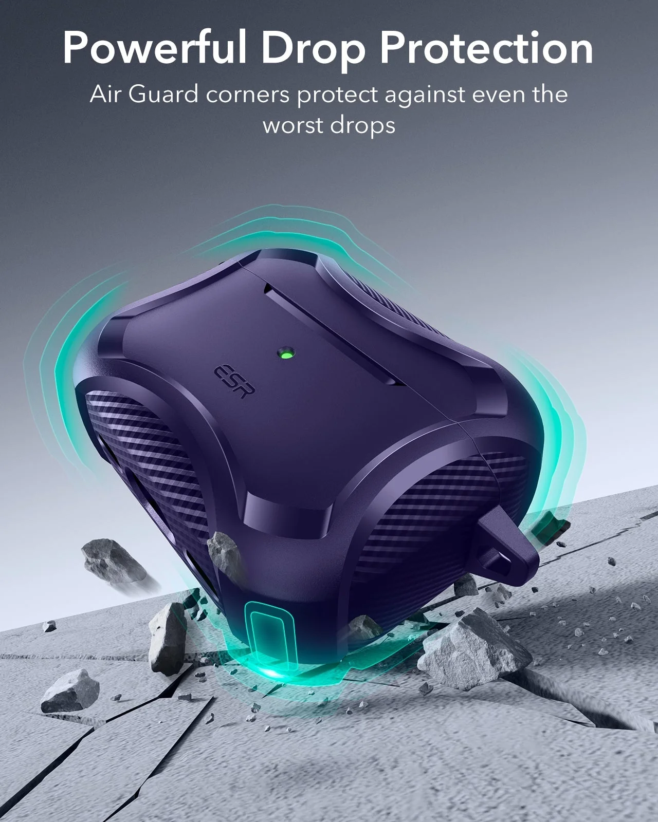 AirPods Pro 3 Cyber Tough Magnetic Case - Purple - Image 6
