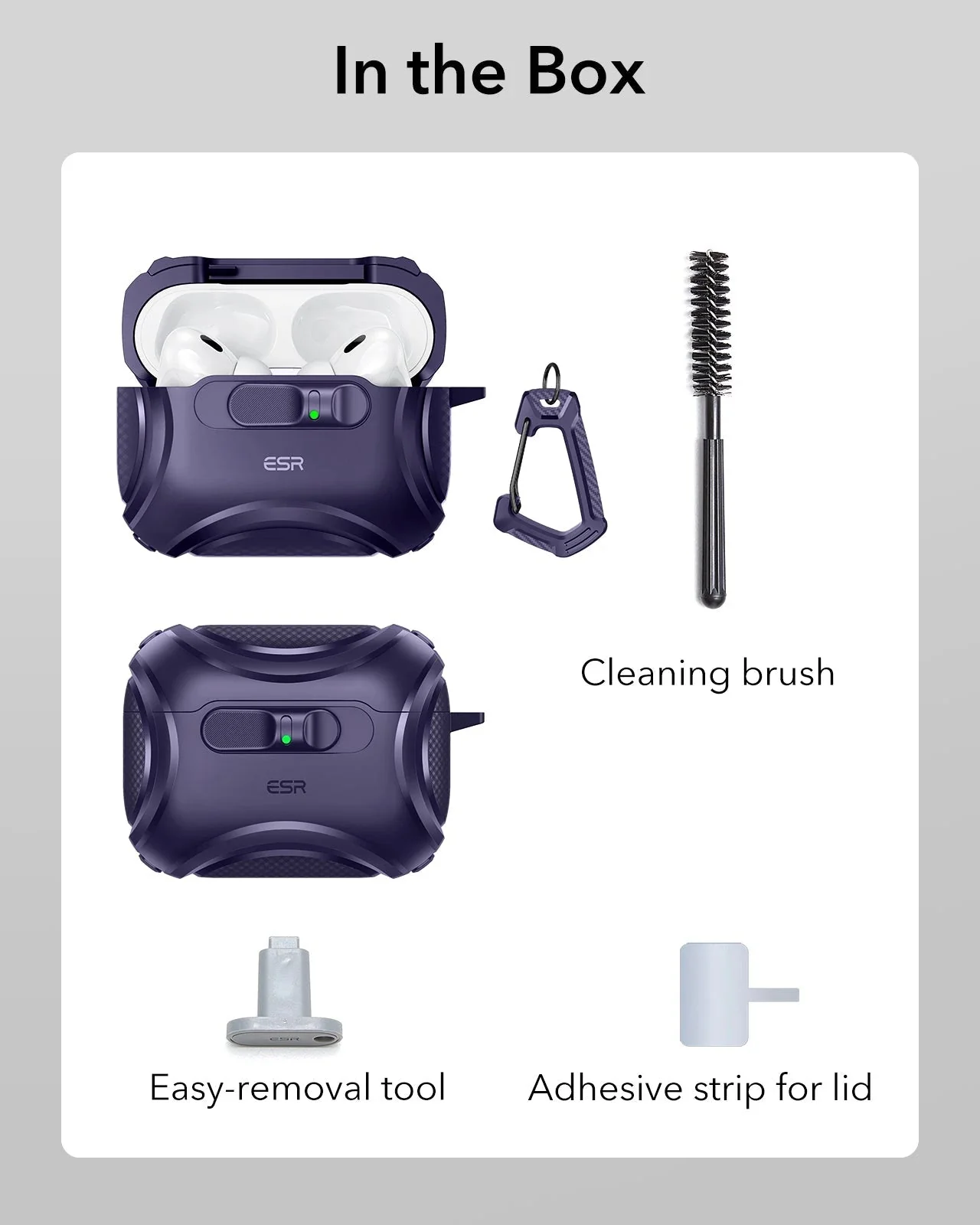 AirPods Pro 3 Cyber FlickLock Magnetic Case - Purple - Image 10