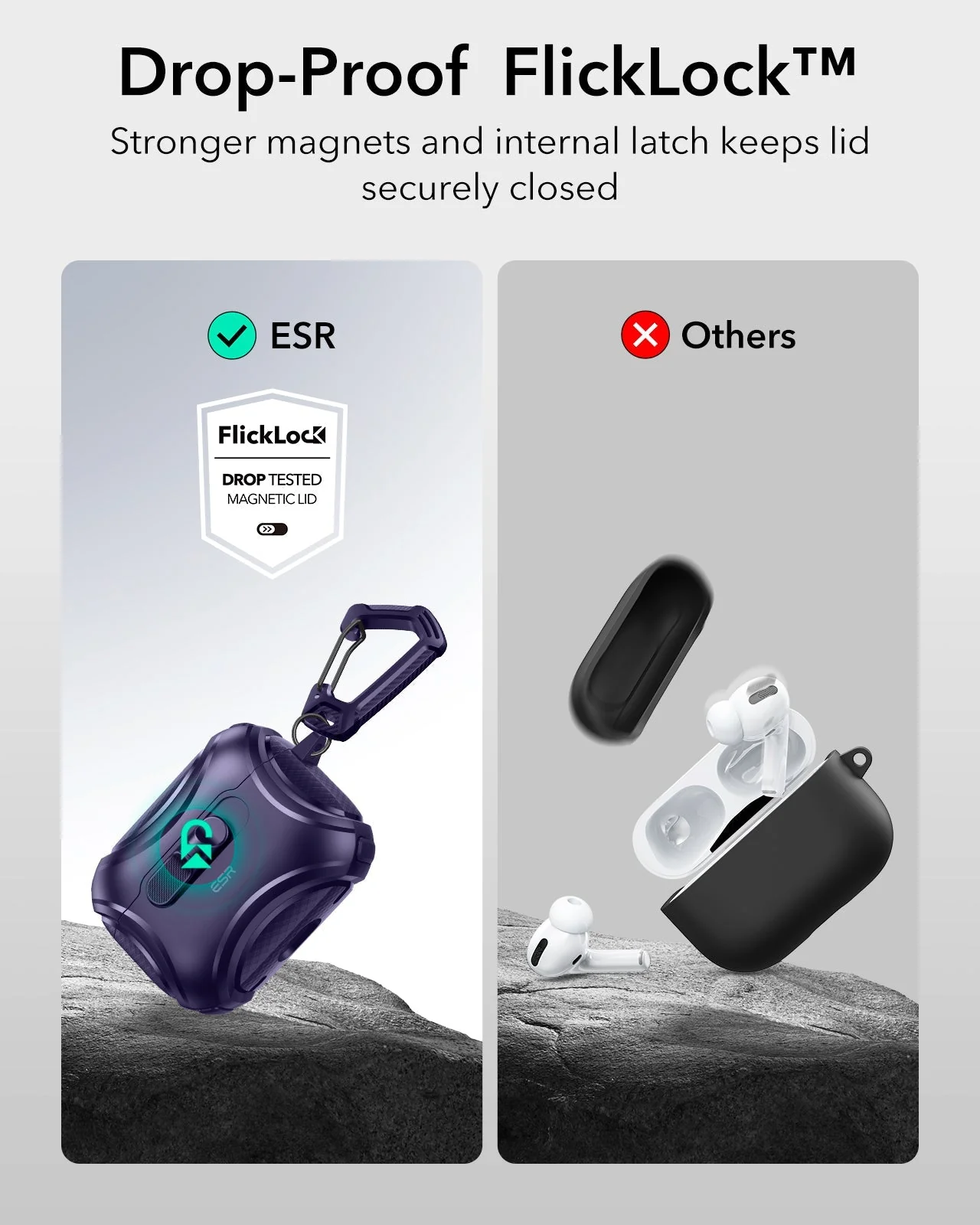 AirPods Pro 3 Cyber FlickLock Magnetic Case - Purple - Image 4