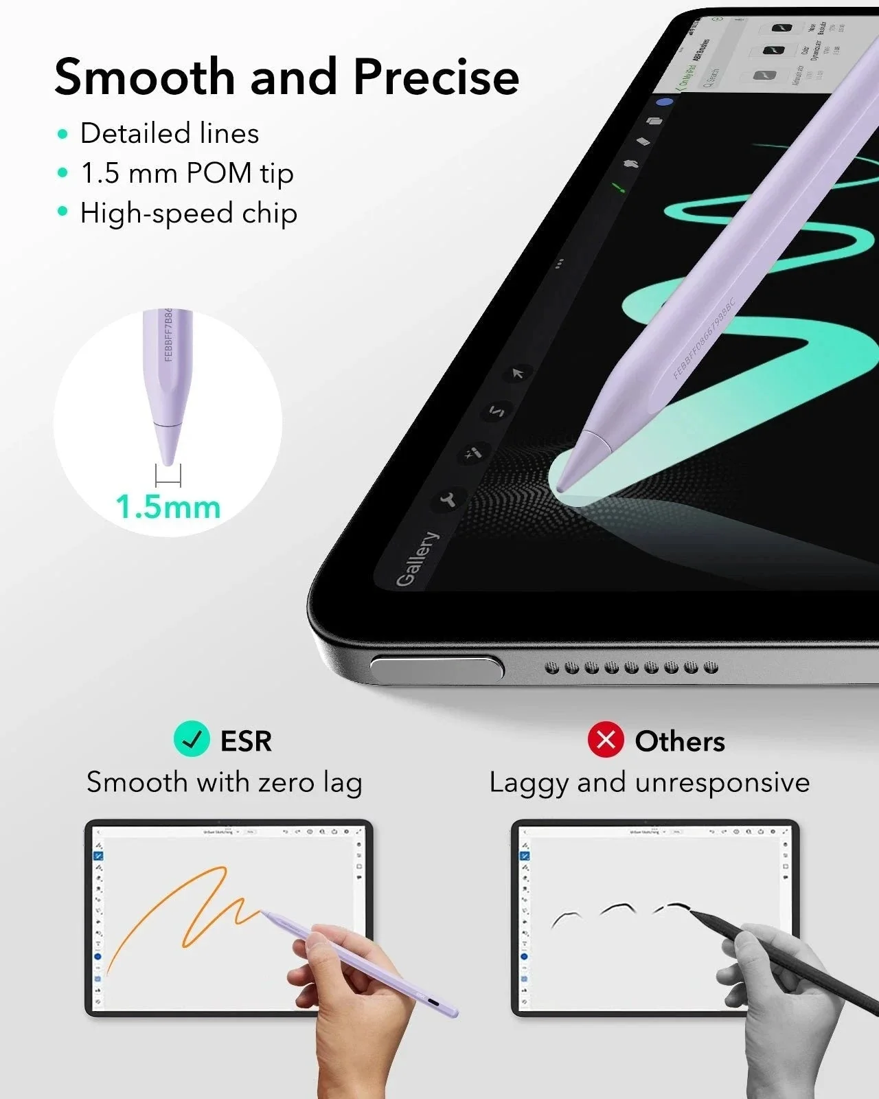 Geo Digital Pencil with Built-in Find My - Purple - Image 9
