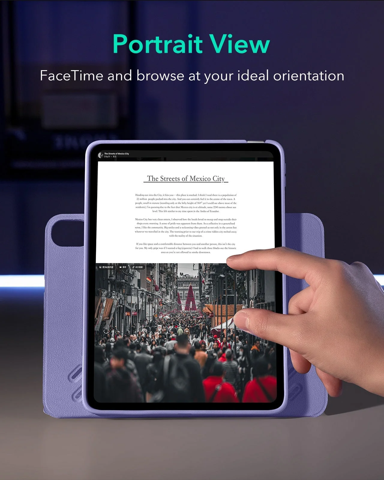iPad 11" (A16) 2025 Bundle Shift Magnetic Case & Armorite® Protection - Purple - Image 5