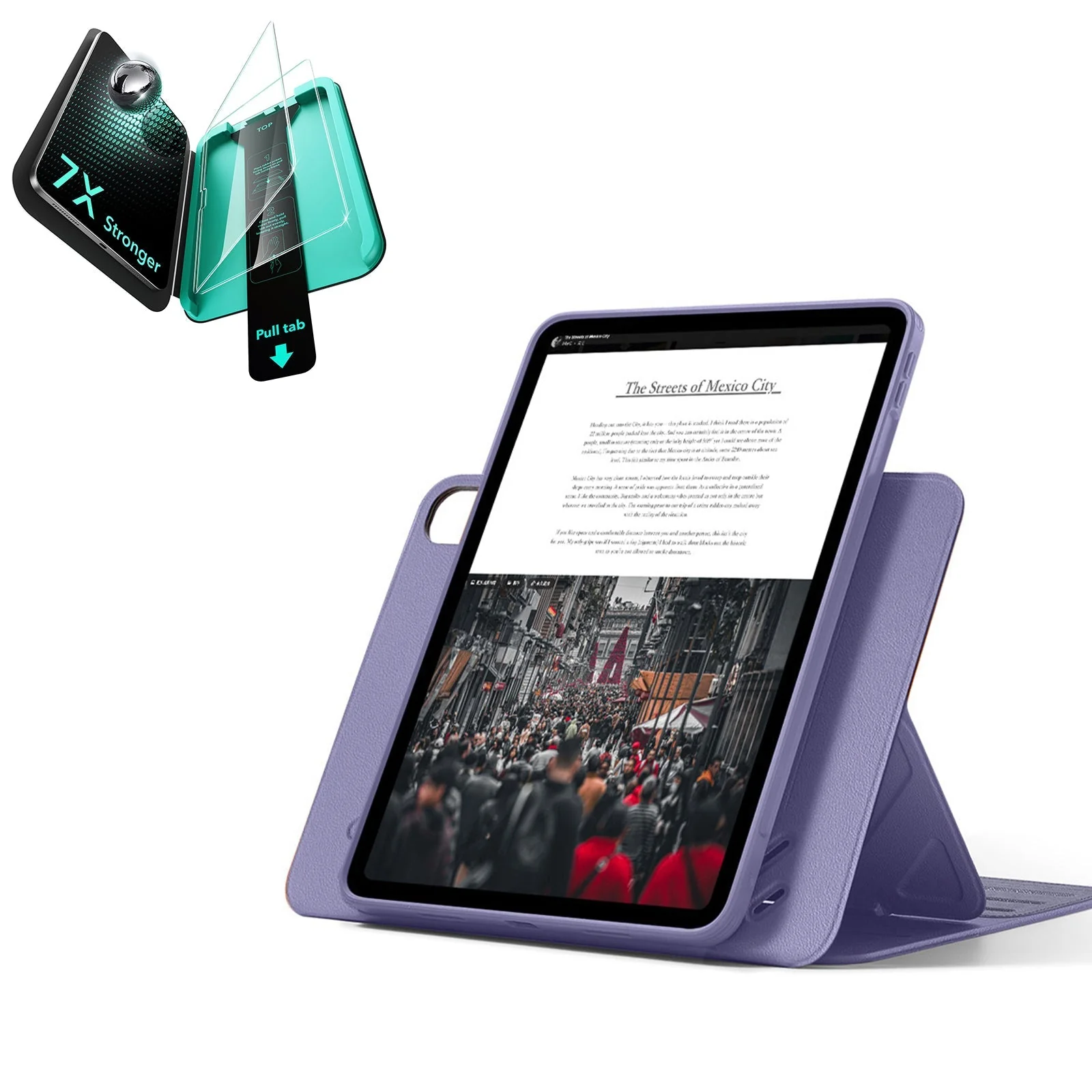 iPad Air 11" (M3) 2025 Bundle Shift Magnetic Case & Armorite® Protection - Purple