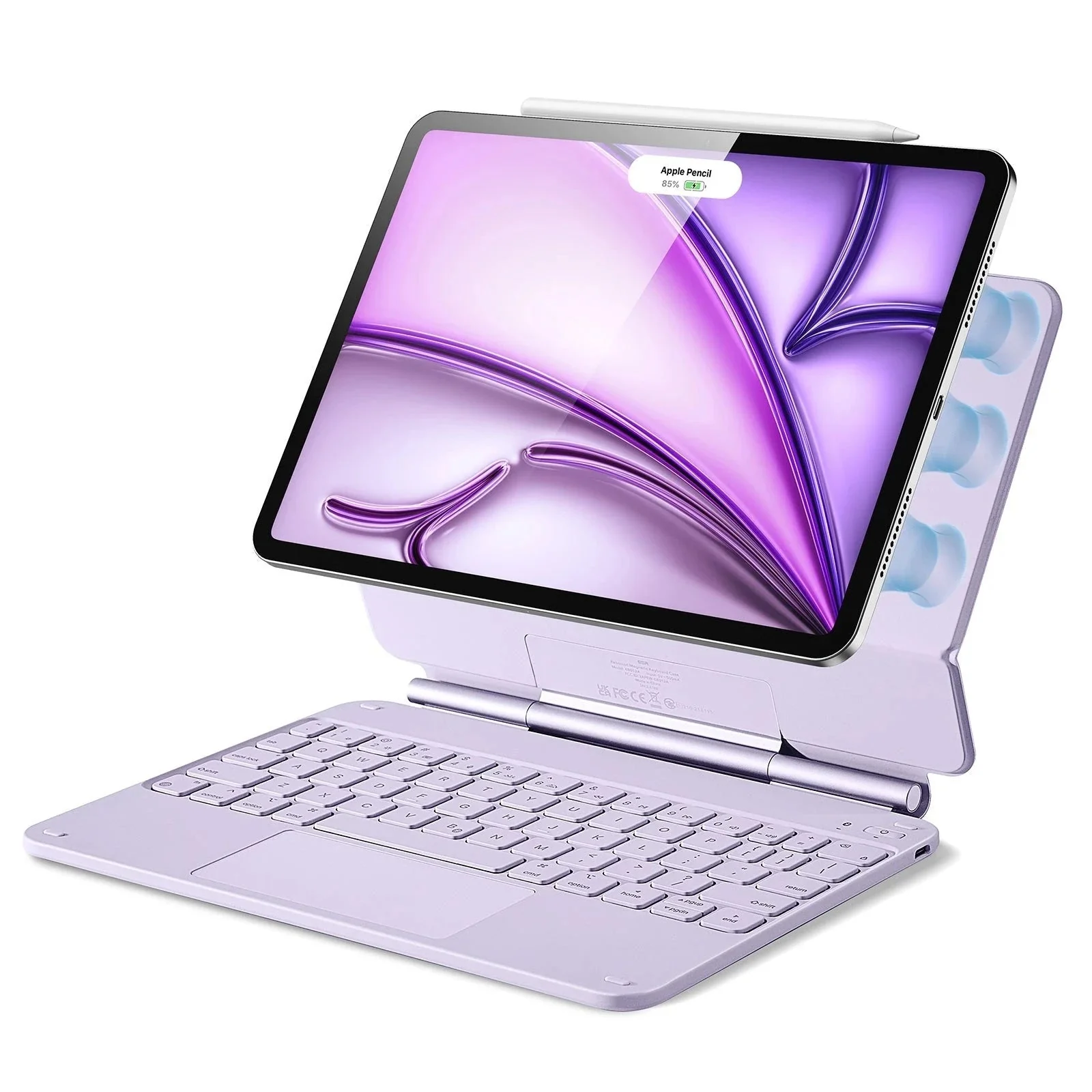 iPad Air 11” (M4) 2026 Rebound Magnetic Keyboard Case - US Layout-Purple - Image 3