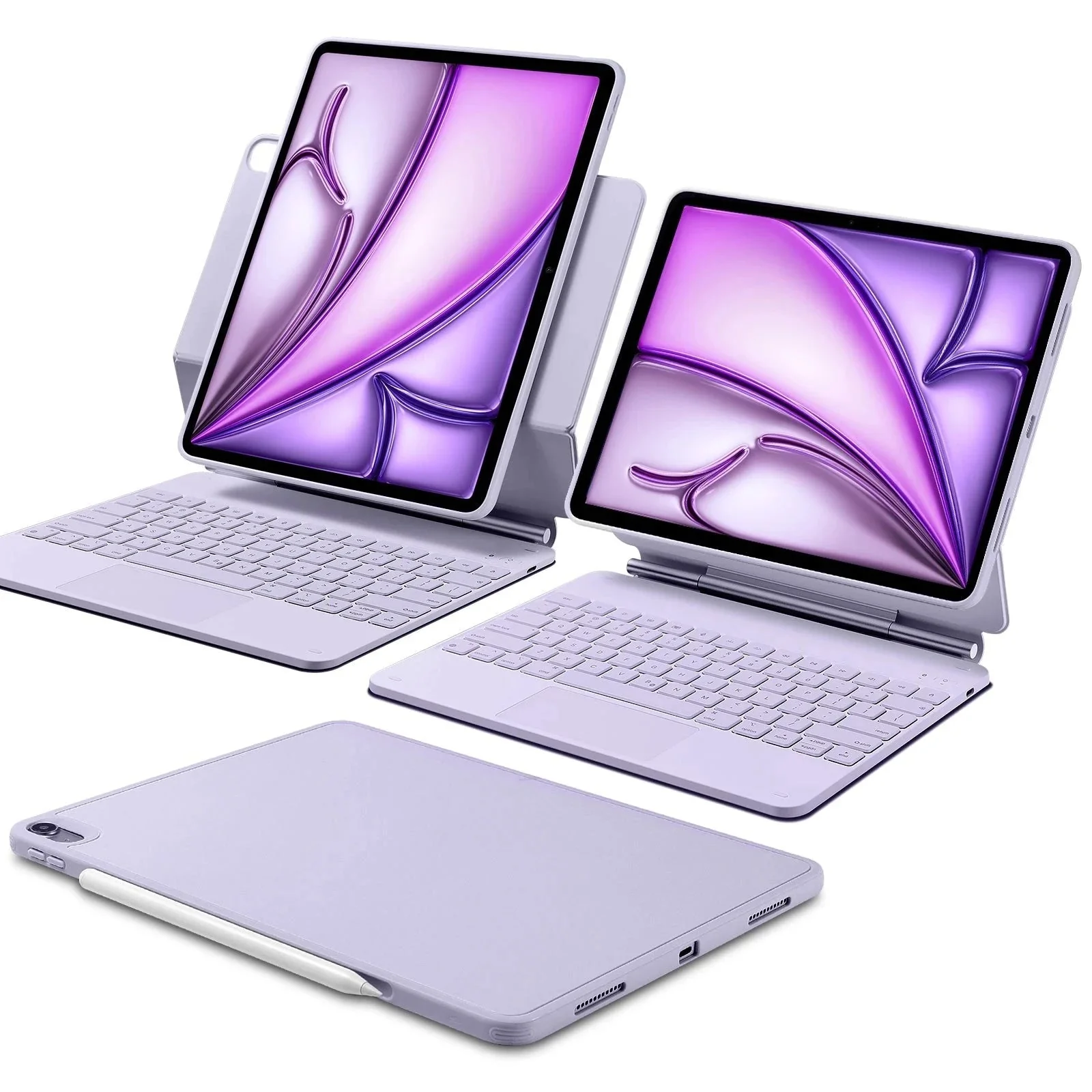iPad Air 13" (M4) 2026 Rebound Magnetic Keyboard Case 360 - US Layout-Purple - Image 3