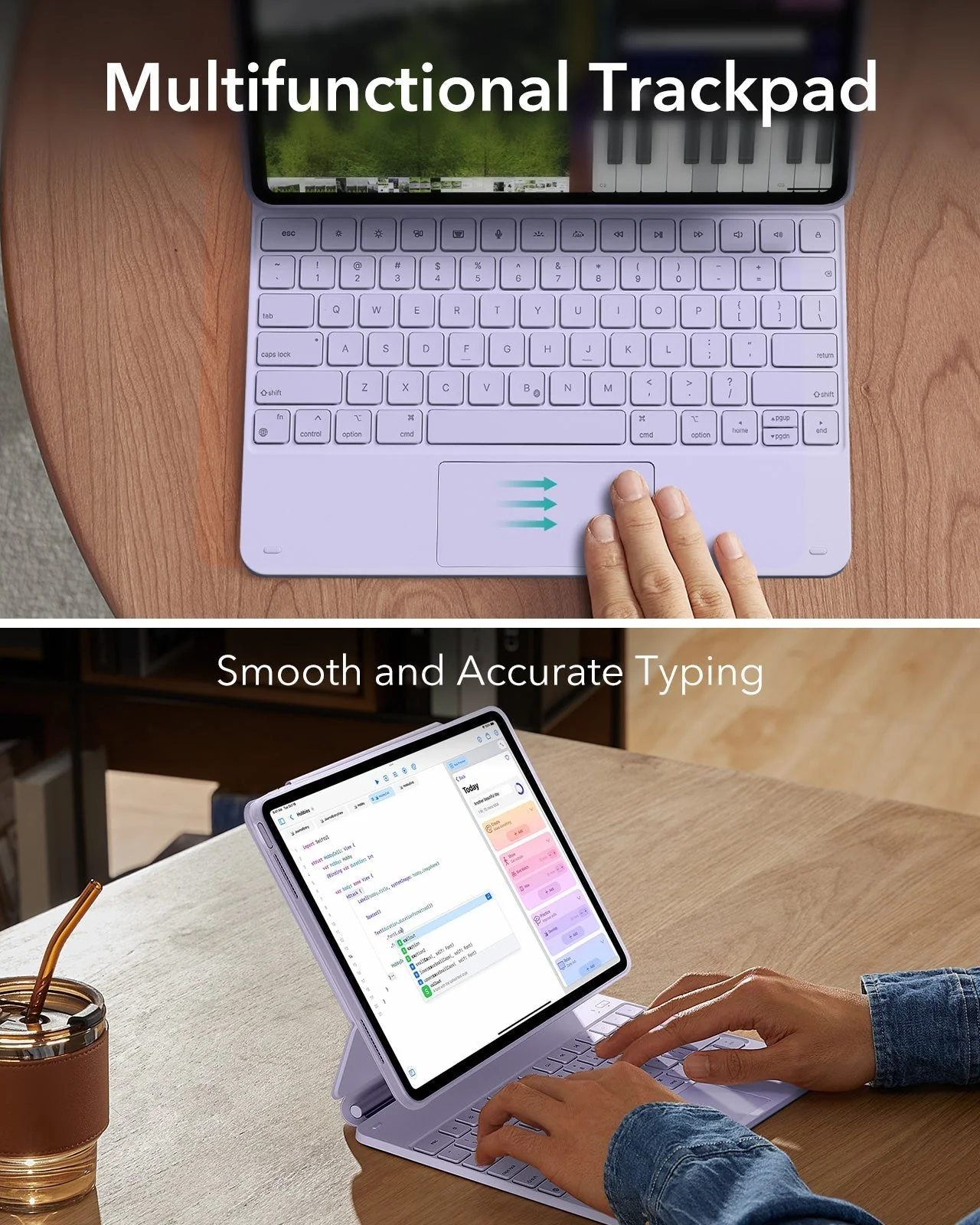 iPad Air 13" (M4) 2026 Rebound Magnetic Keyboard Case 360 - US Layout-Purple - Image 8