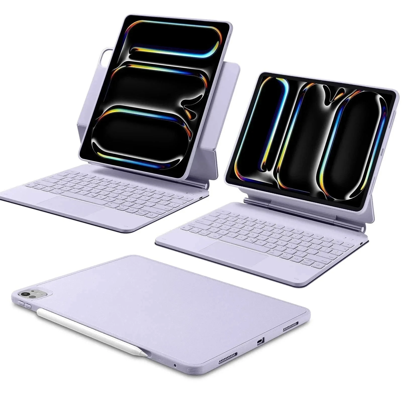 iPad Pro 13″ (2025) Rebound Magnetic Keyboard Case 360 - US Layout-Purple - Image 2