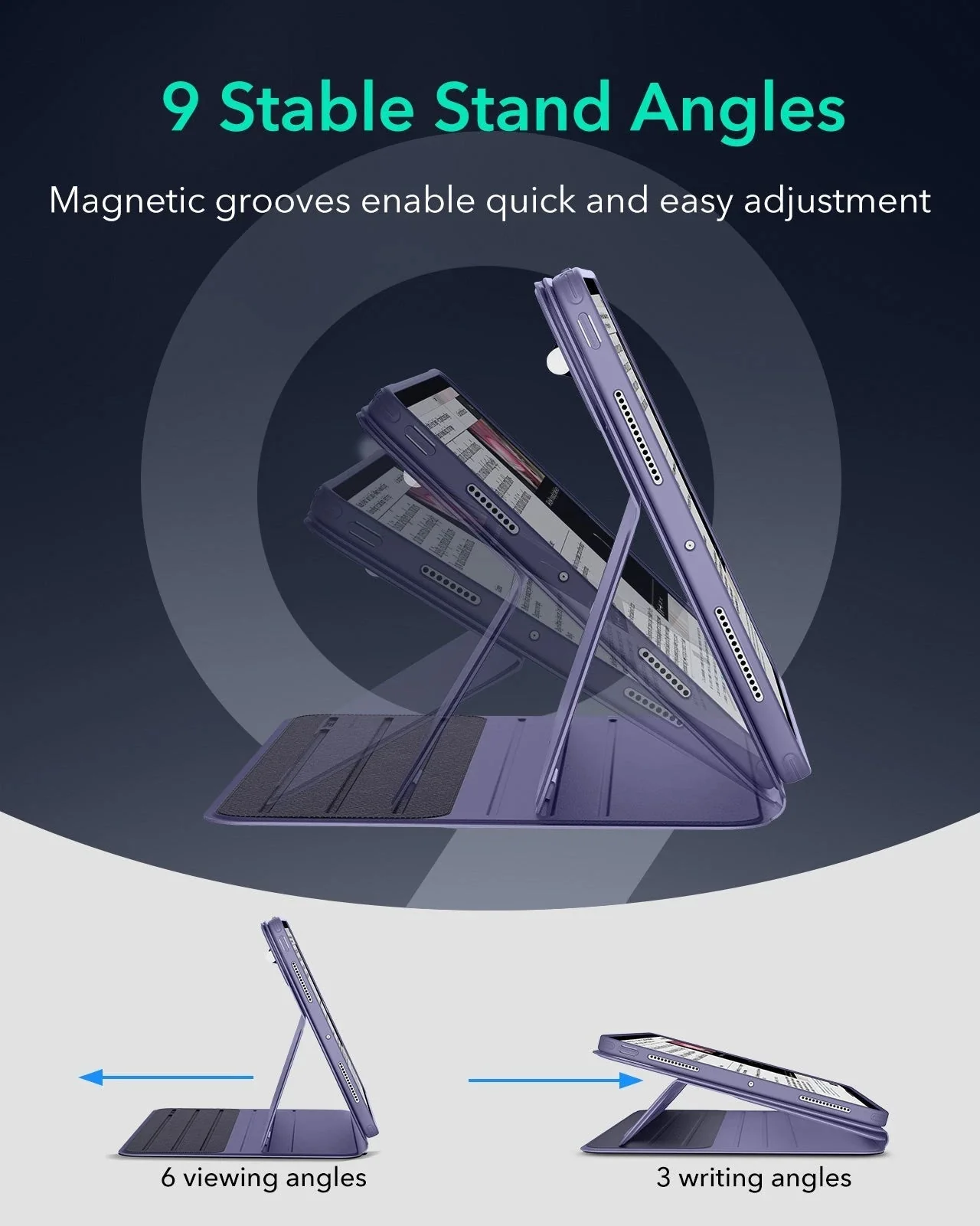 iPad Pro 13" (2025) Bundle Shift Magnetic Case & Armorite® Paper-Feel Protection - Purple - Image 7