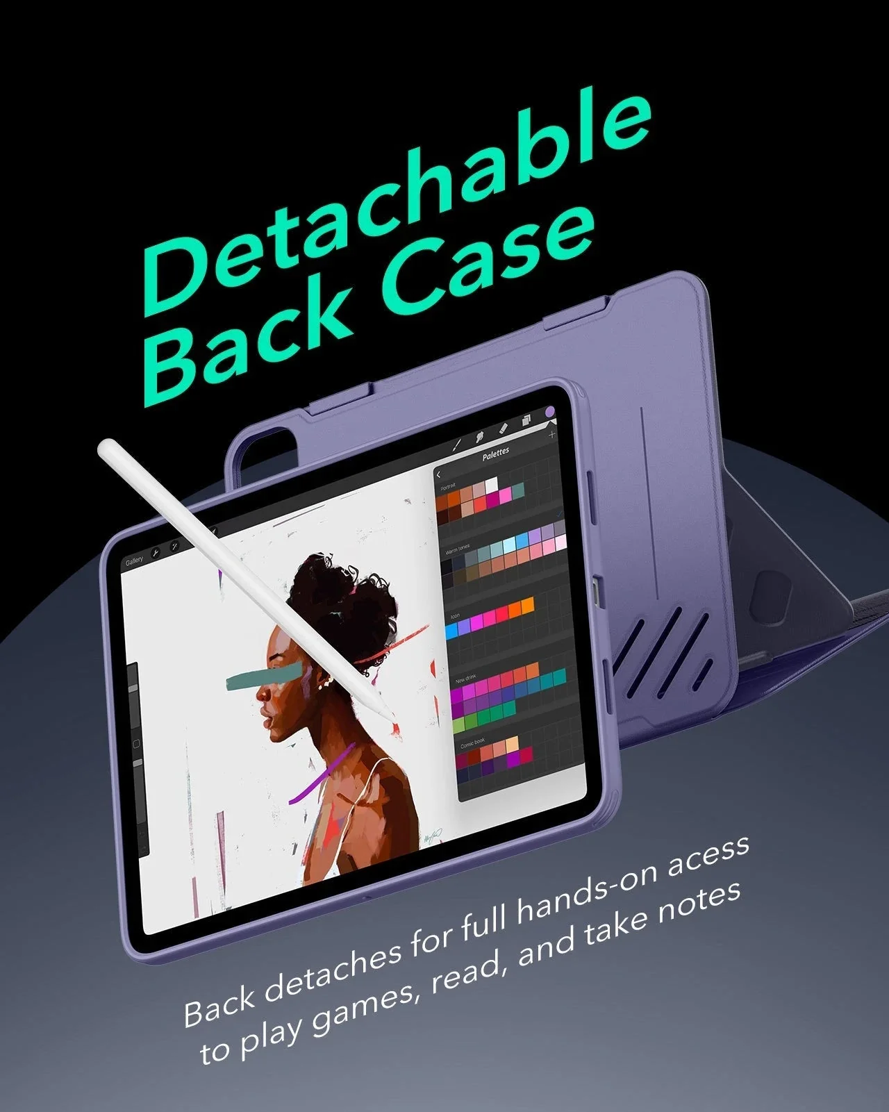 iPad Pro 13" (2025) Bundle Shift Magnetic Case & Armorite® Protection - Purple - Image 6