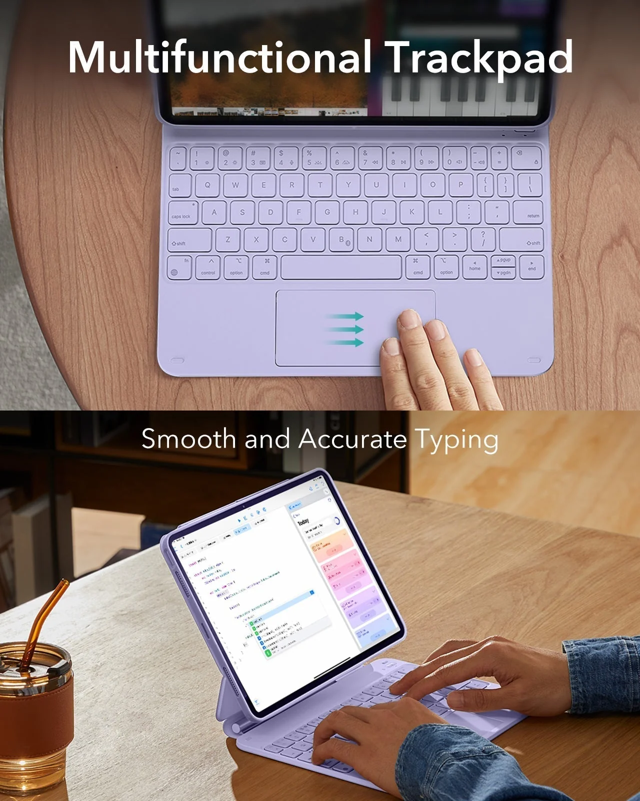 iPad Air 11" (M4) 2026 Bundle Rebound Magnetic Keyboard Case 360 & Digital Pencil-US Layout-Purple - Image 12