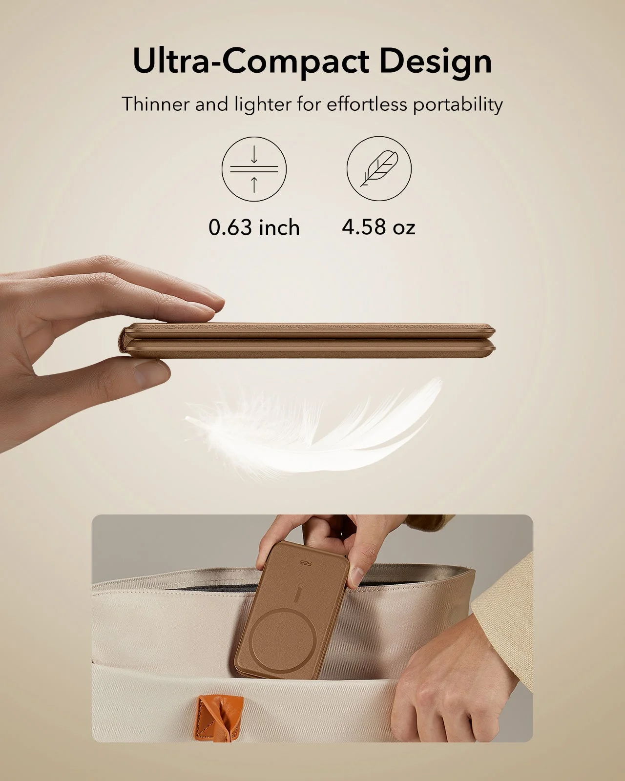15W 3-in-1 Travel Wireless Charging Set - White - EU Plug - Image 8