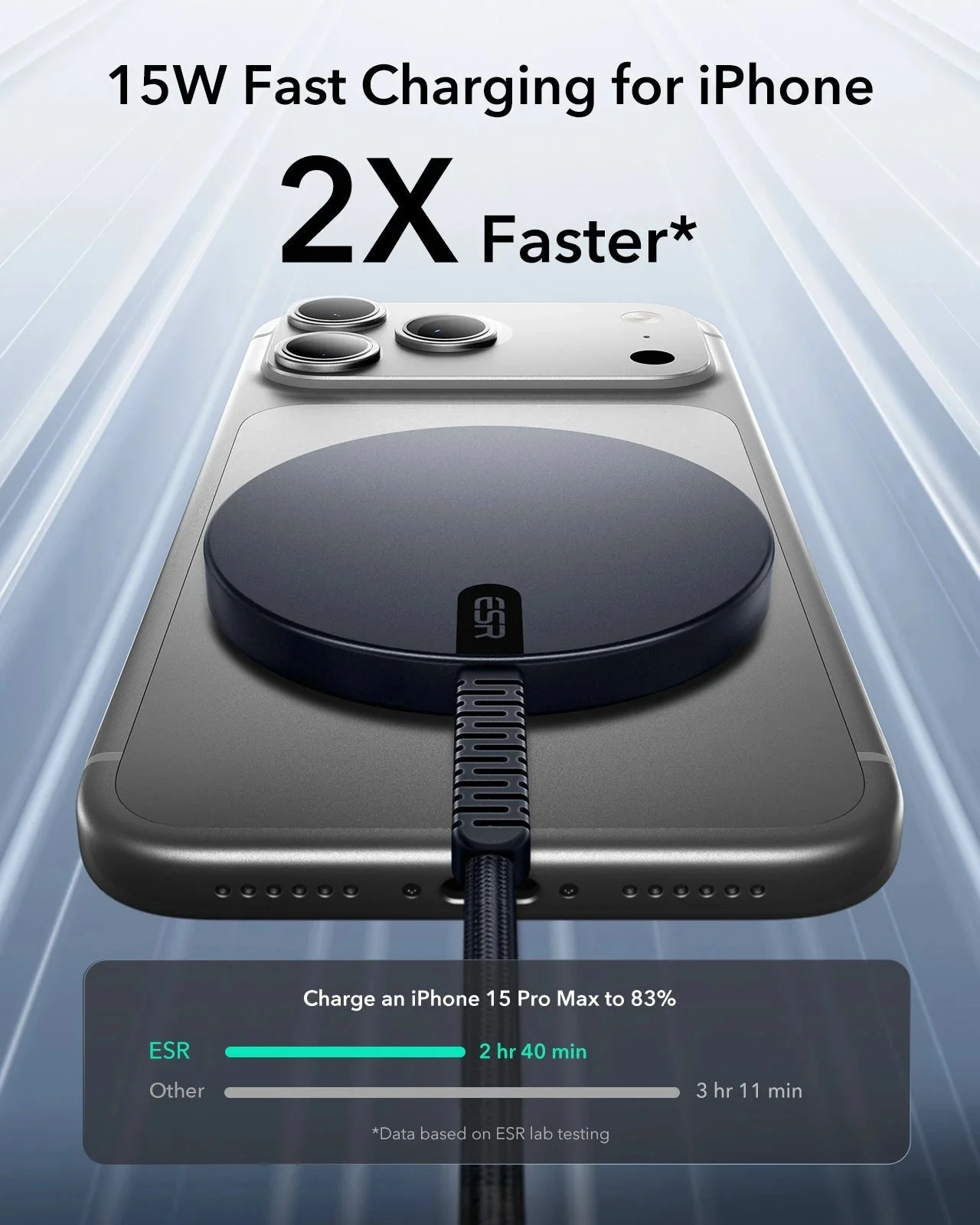 Magnetic Charging Pad (15W) - Silver - 2 Sets - Image 3